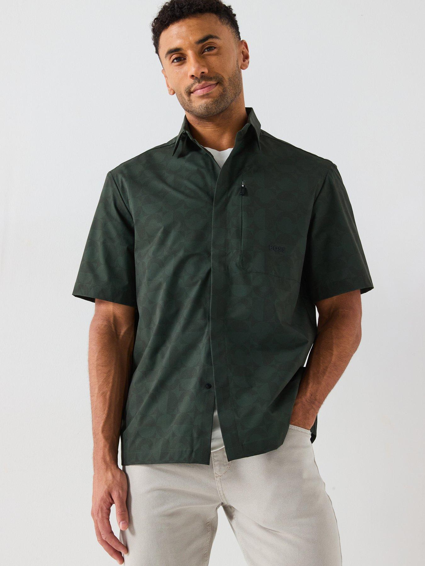 undefined B-Bechno Short Sleeve Regular Fit Shirt - Green