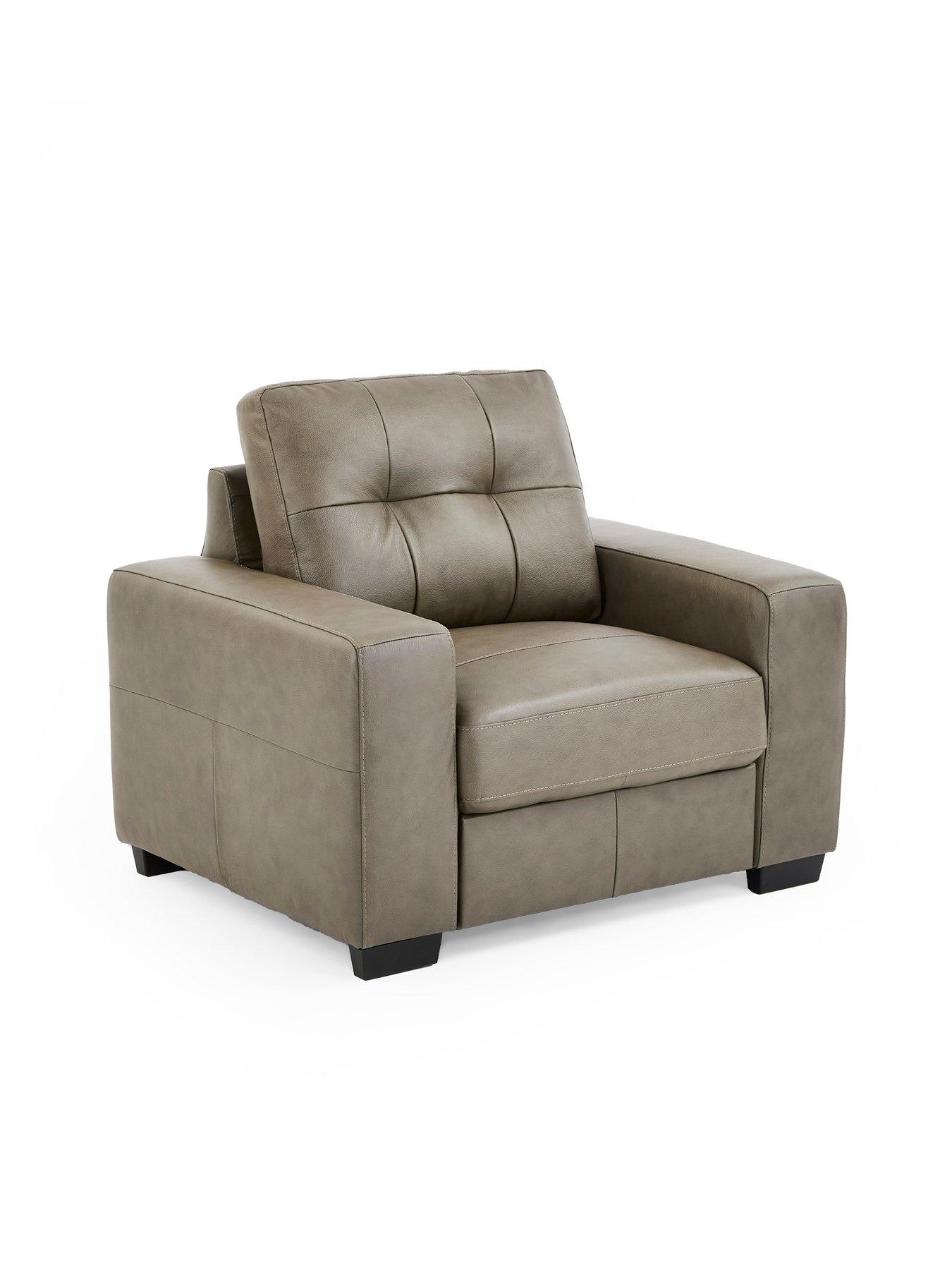 Image 3 of 7 of The Very Collection Miller Italian Leather Armchair