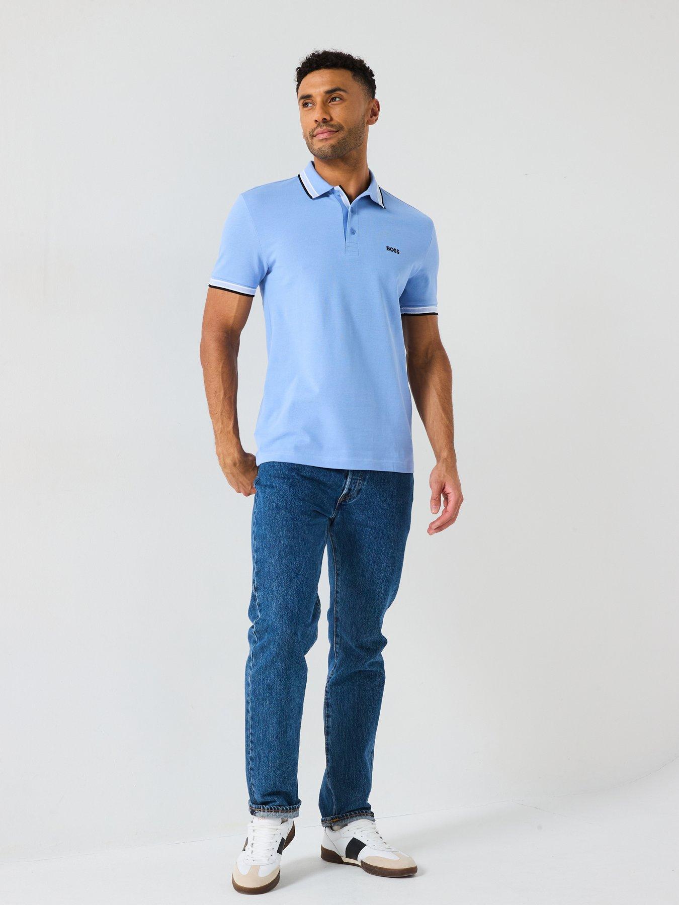  image of boss-paddy-regular-fit-tipping-polo-shirt-bright-blue