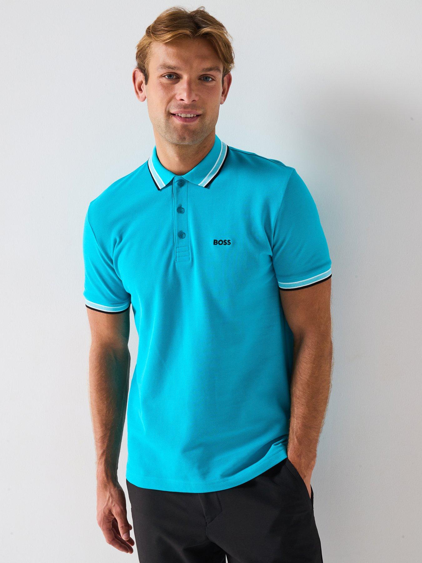 undefined Boss Paddy Regular Fit Tipping Polo Shirt-light Blue