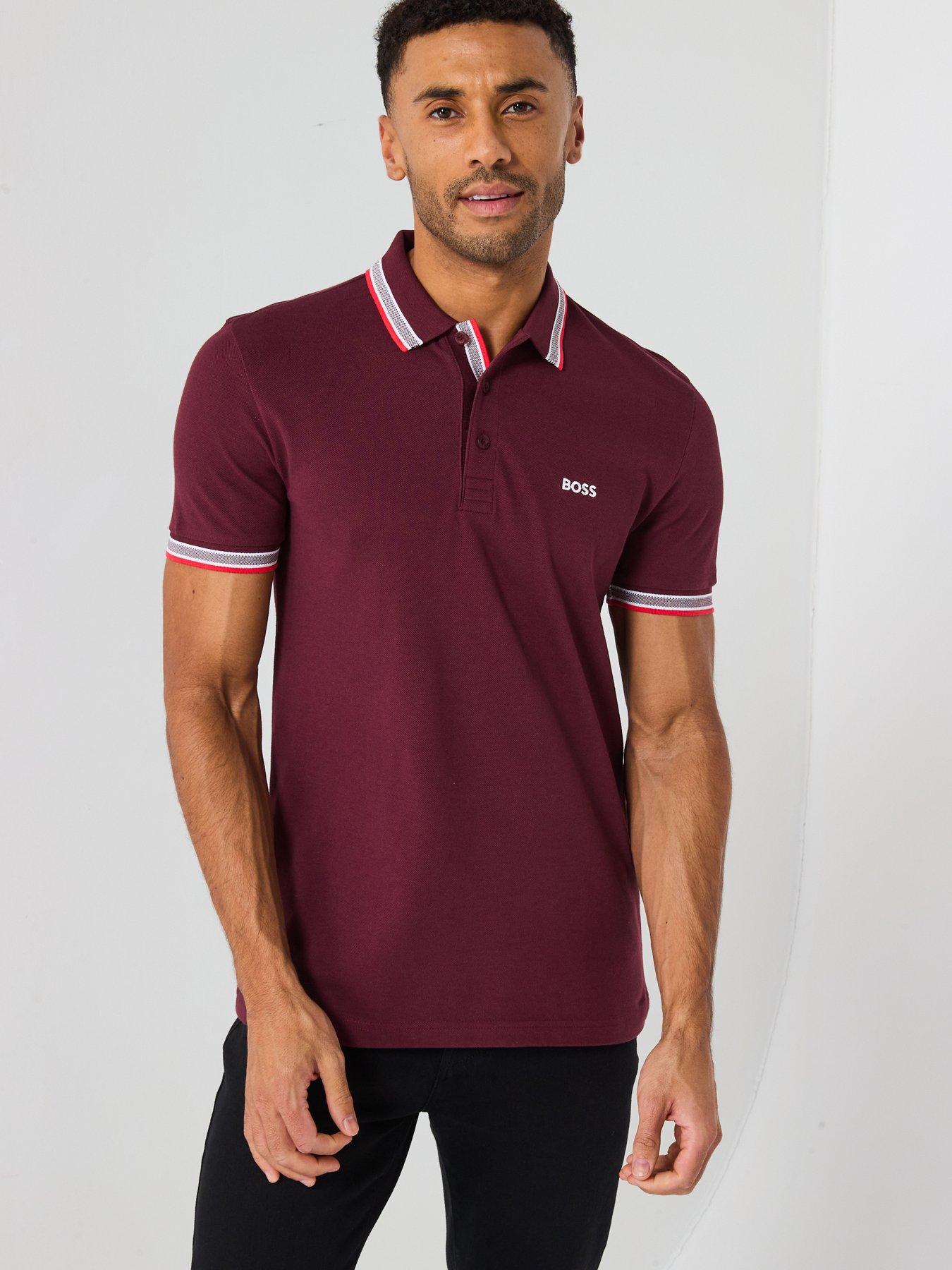 undefined Paddy Regular Fit Tipping Polo Shirt - Medium Red