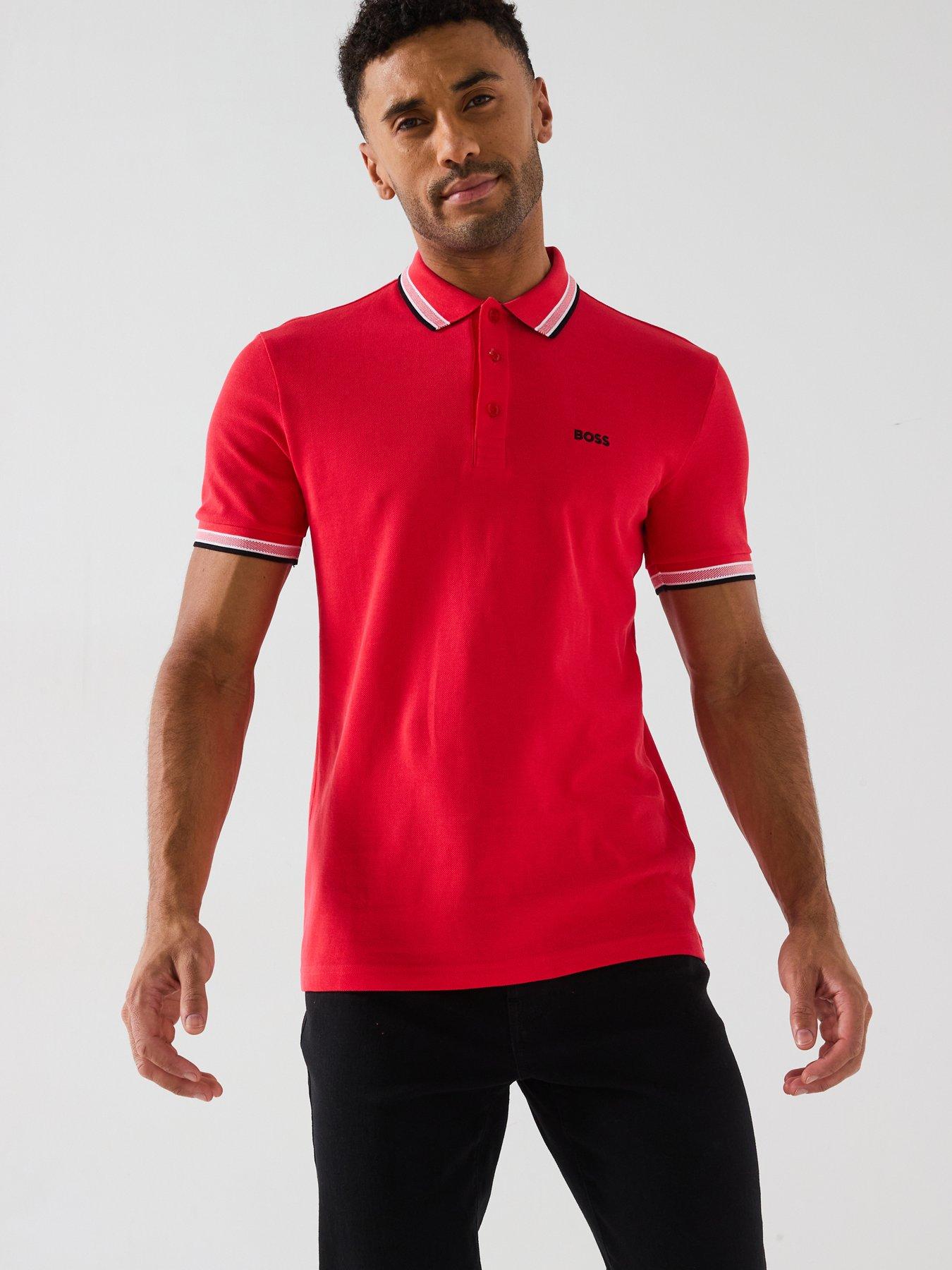 undefined Paddy Regular Fit Tipping Polo Shirt - Red