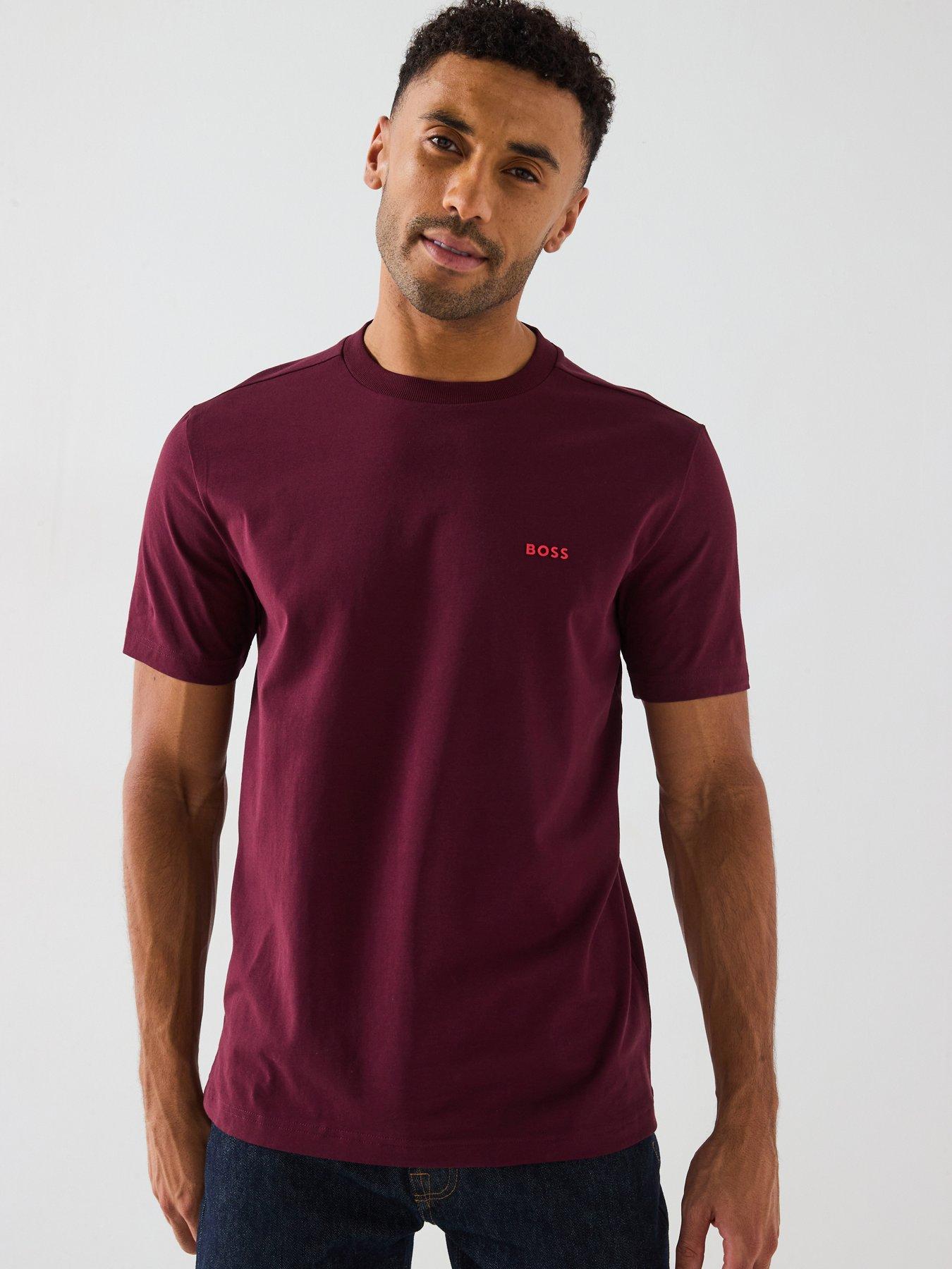 undefined Contrast Logo T-Shirt -Red