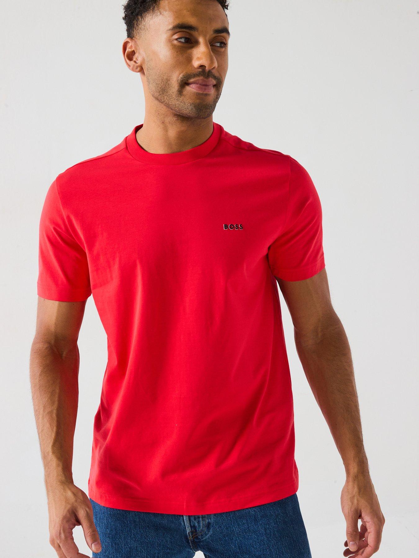 undefined Contrast Logo T-Shirt - Red