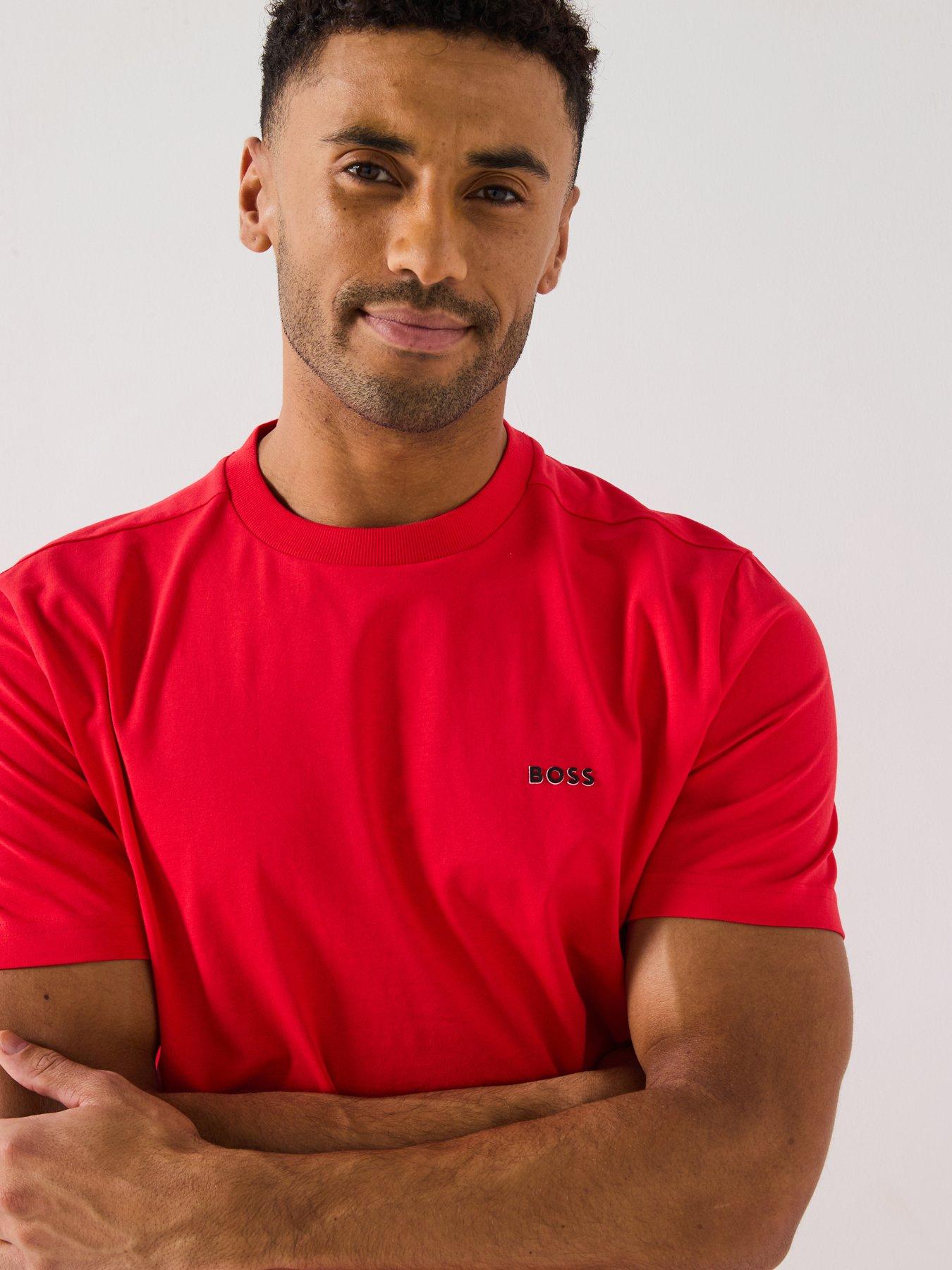 Image 4 of 5 of BOSS Contrast Logo T-Shirt - Red