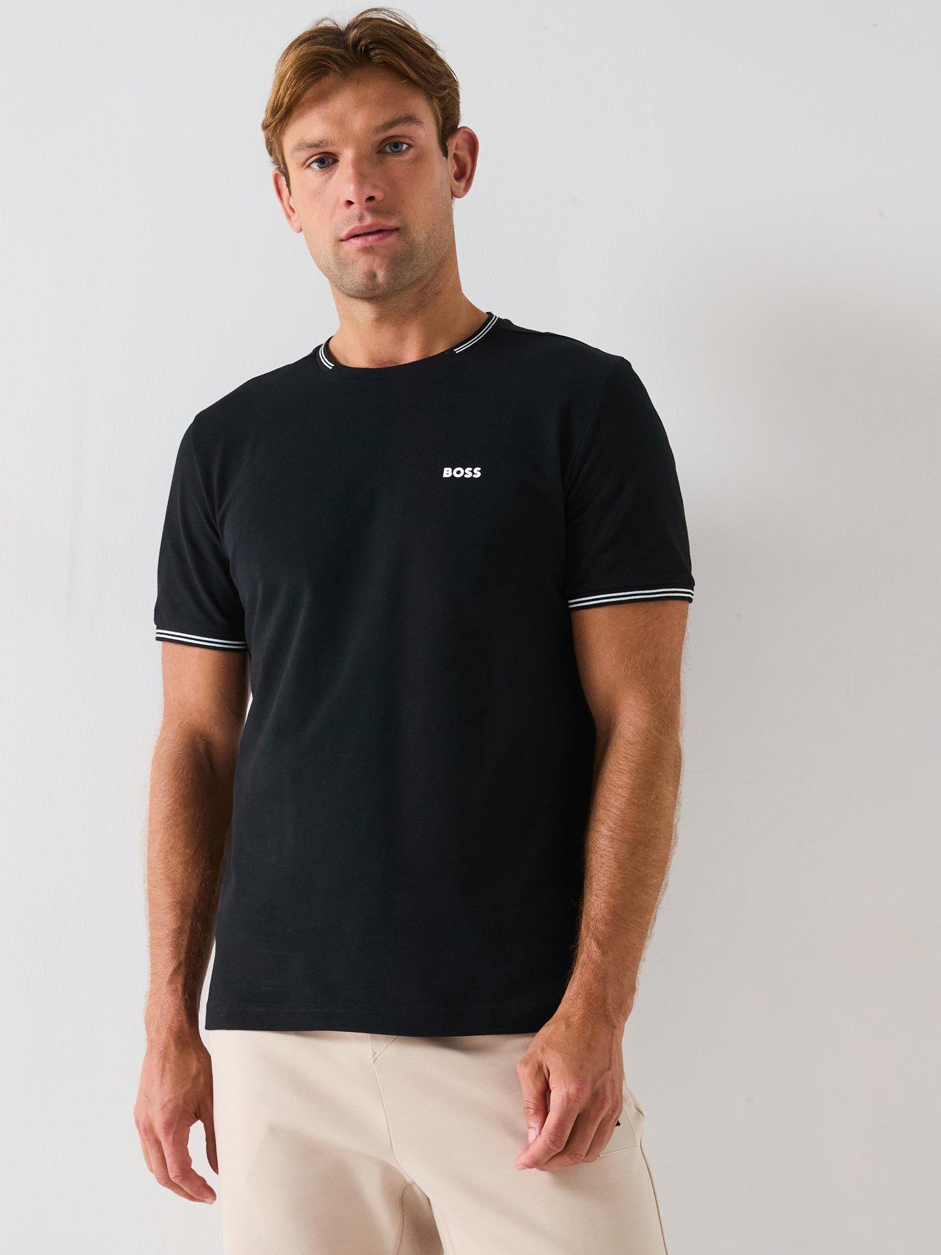 BOSS Taul Regular Fit Stretch Pique T-Shirt- Black