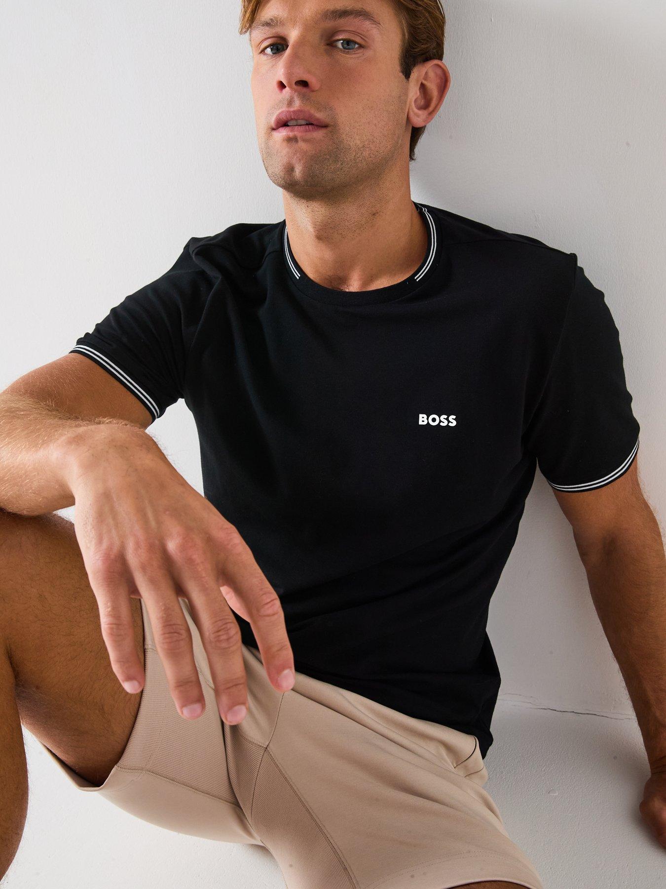 Image 4 of 6 of BOSS Taul Regular Fit Stretch Pique T-Shirt- Black