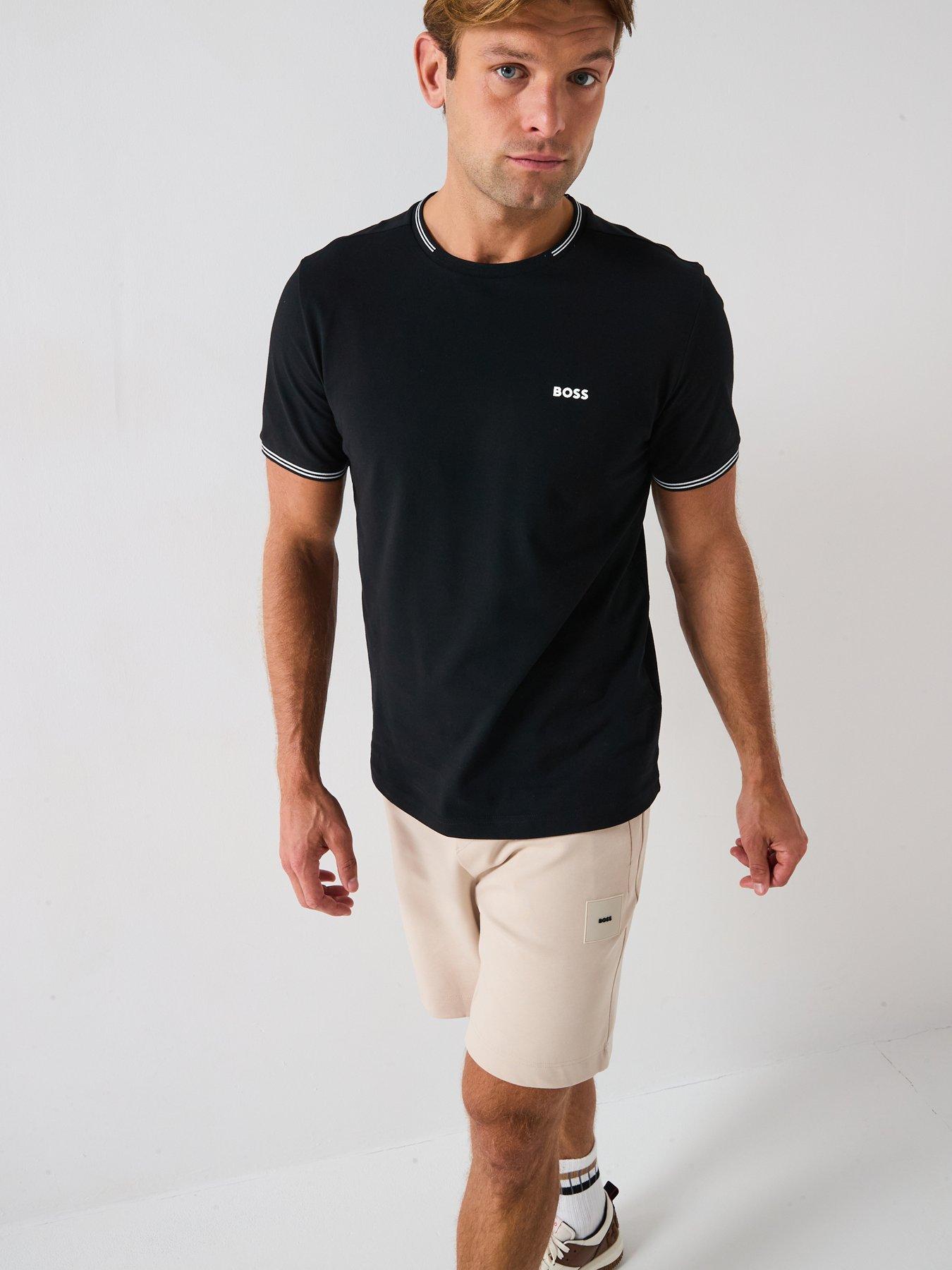 Image 6 of 6 of BOSS Taul Regular Fit Stretch Pique T-Shirt- Black