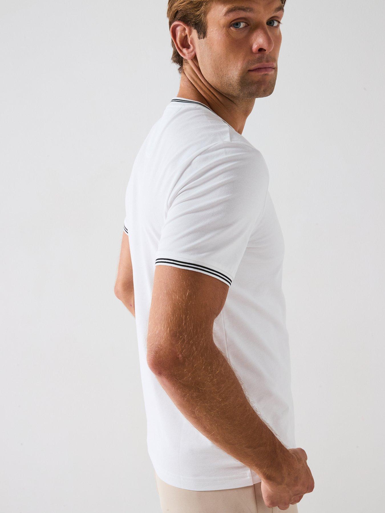 Image 2 of 6 of BOSS Taul Regular Fit Stretch Pique T-Shirt - White