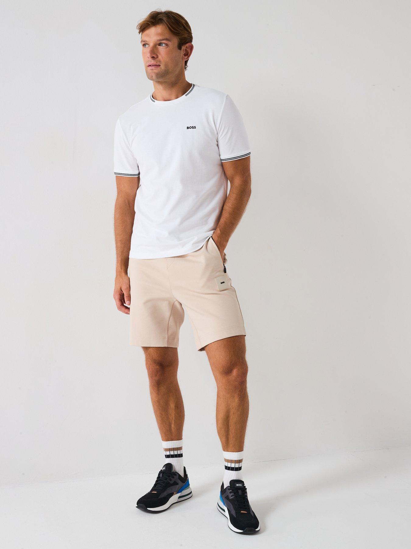 Image 3 of 6 of BOSS Taul Regular Fit Stretch Pique T-Shirt - White