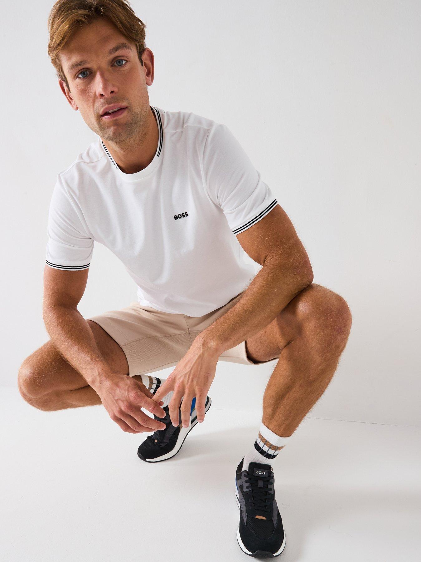 Image 5 of 6 of BOSS Taul Regular Fit Stretch Pique T-Shirt - White