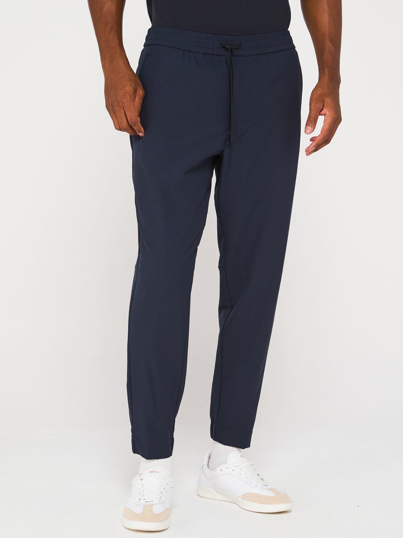 BOSS T-Flex Trousers, Dark Blue, Size 46, Inside Leg Regular, Men