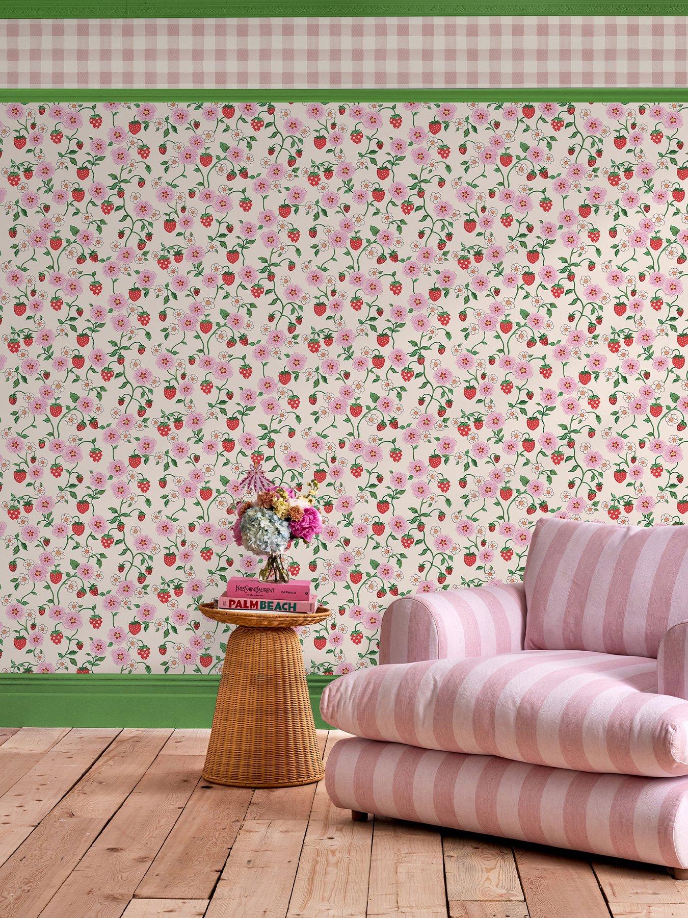 Product photograph of Cath Kidston Strawberry Spring Wallpaper from very.co.uk