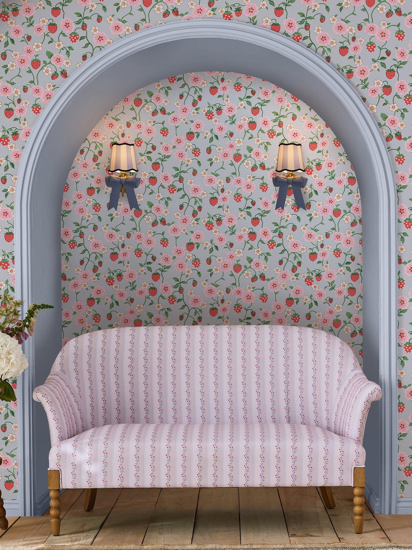 Product photograph of Cath Kidston Strawberry Summer Wallpaper from very.co.uk