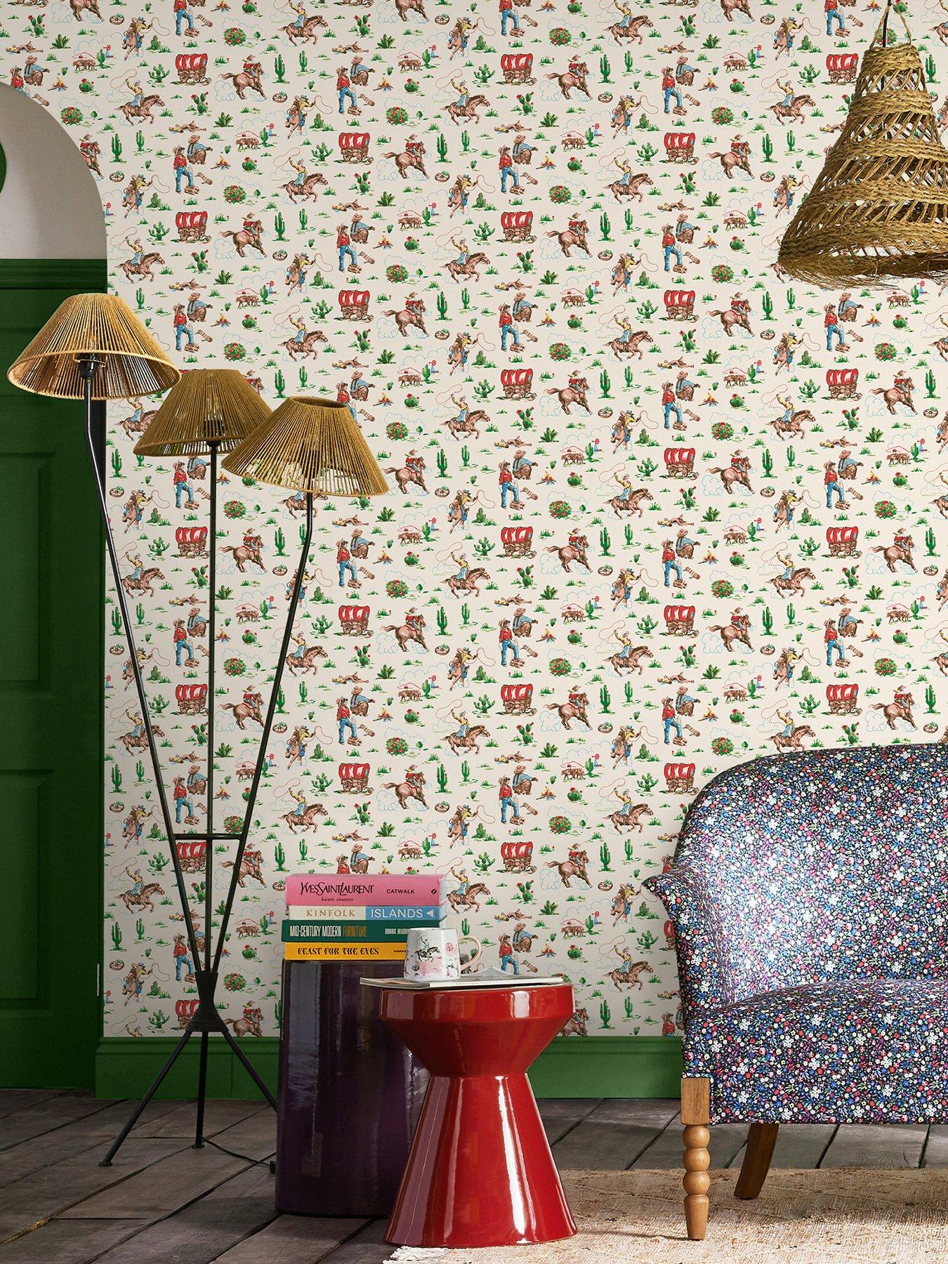 Product photograph of Cath Kidston Cowgirls Multi Wallpaper from very.co.uk