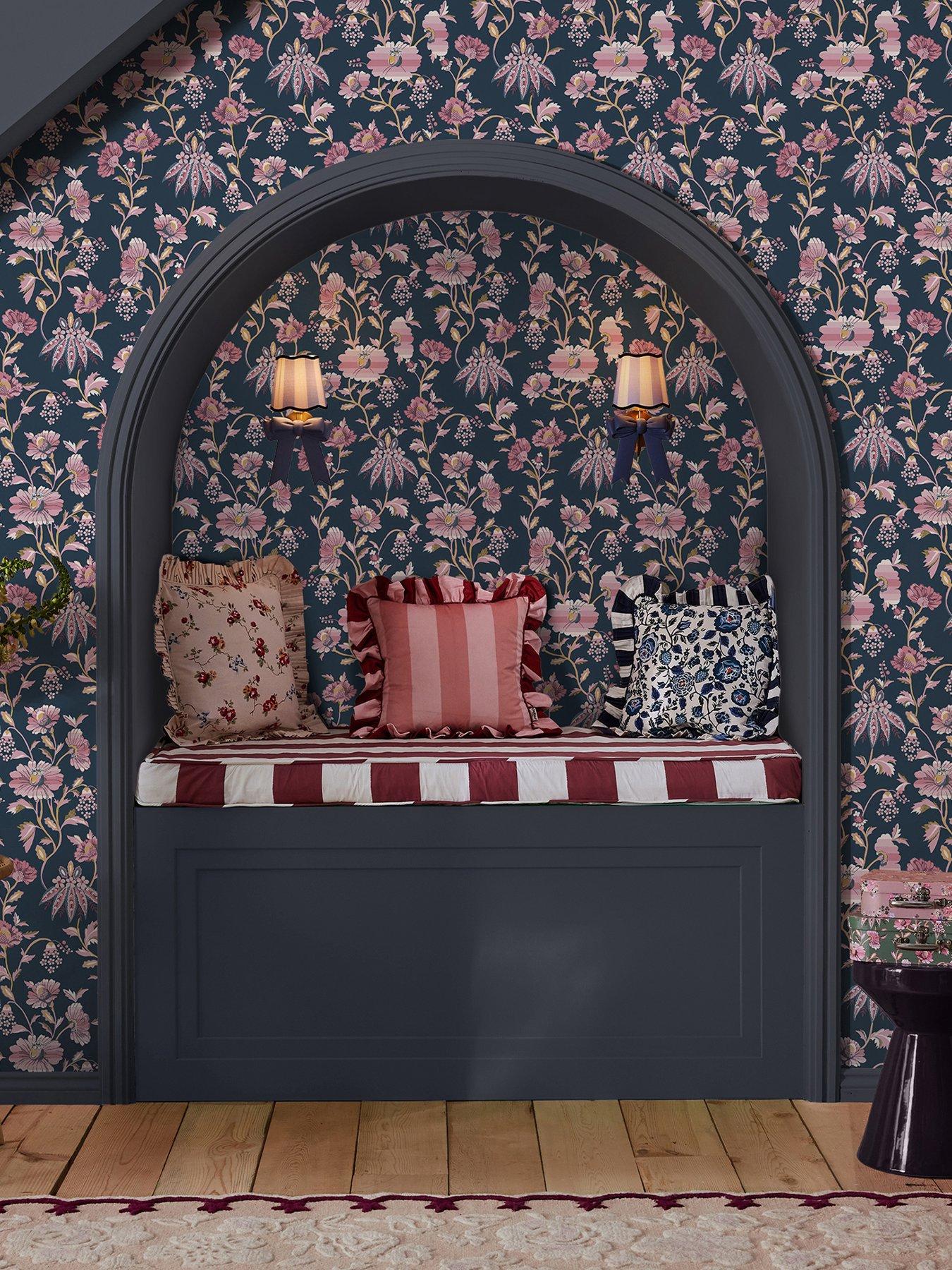 Product photograph of Cath Kidston Friendship Garden Navy Wallpaper from very.co.uk