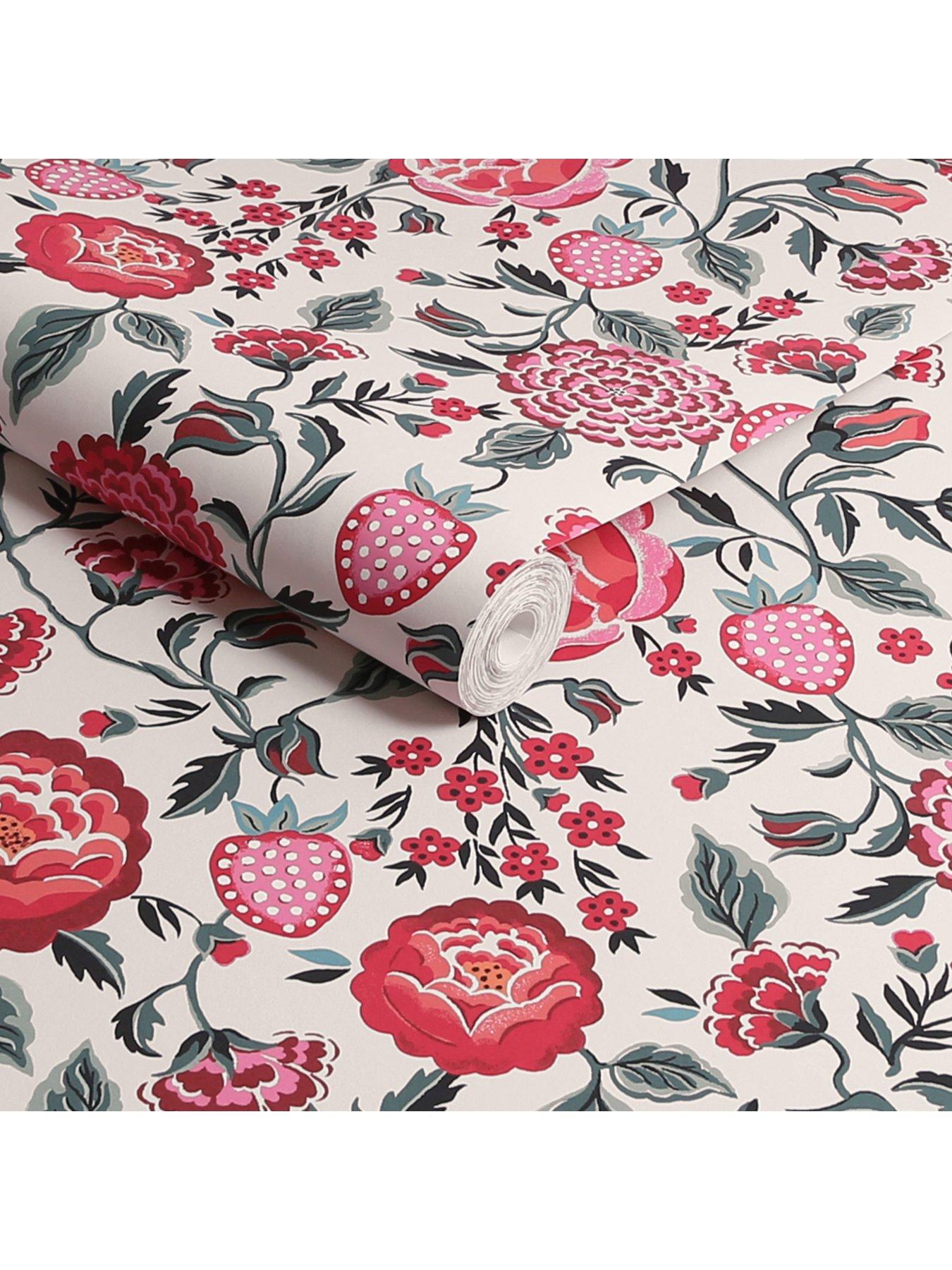Image 3 of 4 of Cath Kidston Strawberry Garden Rose Wallpaper