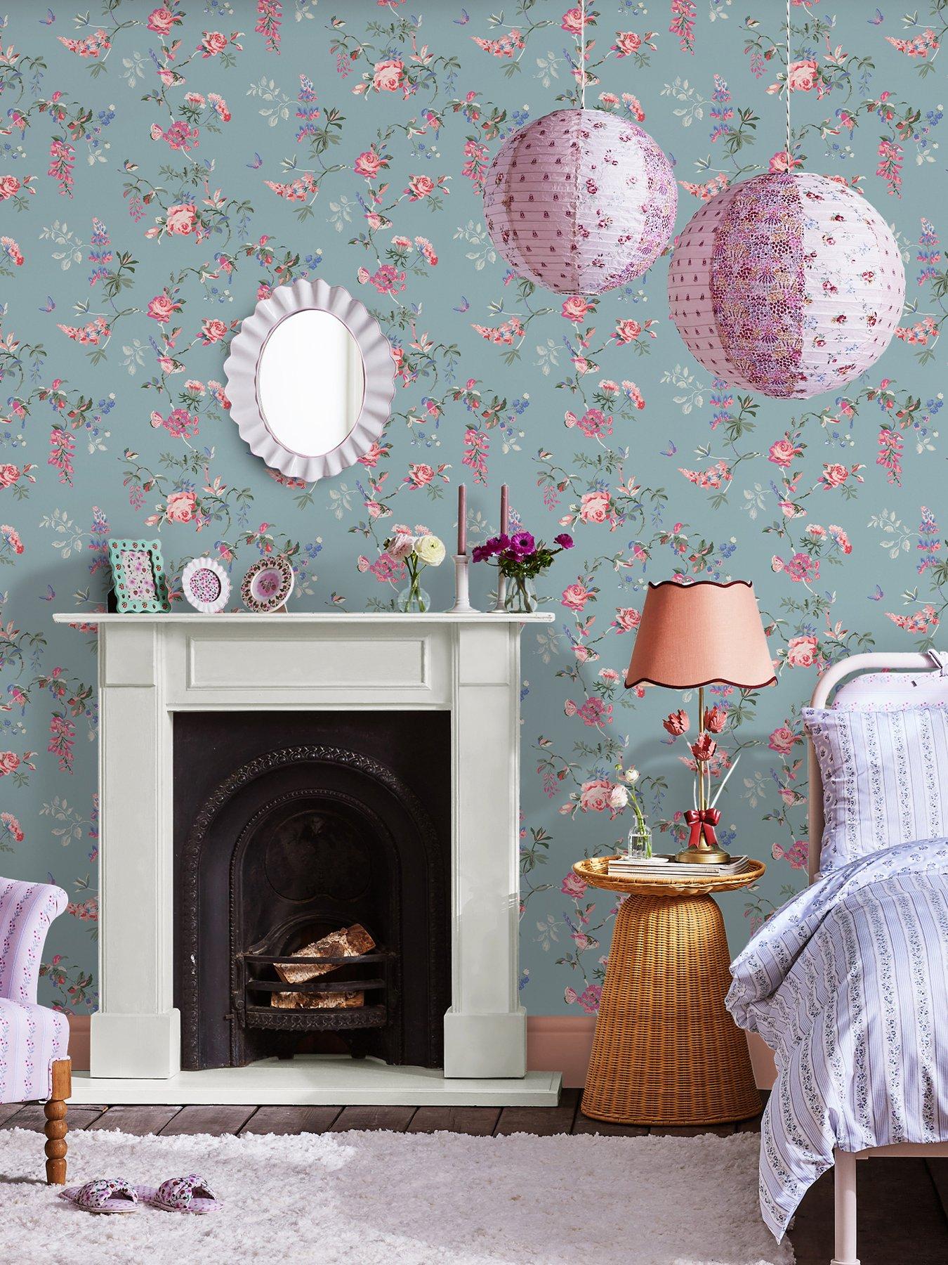 Product photograph of Cath Kidston Birds Roses Summer Wallpaper from very.co.uk