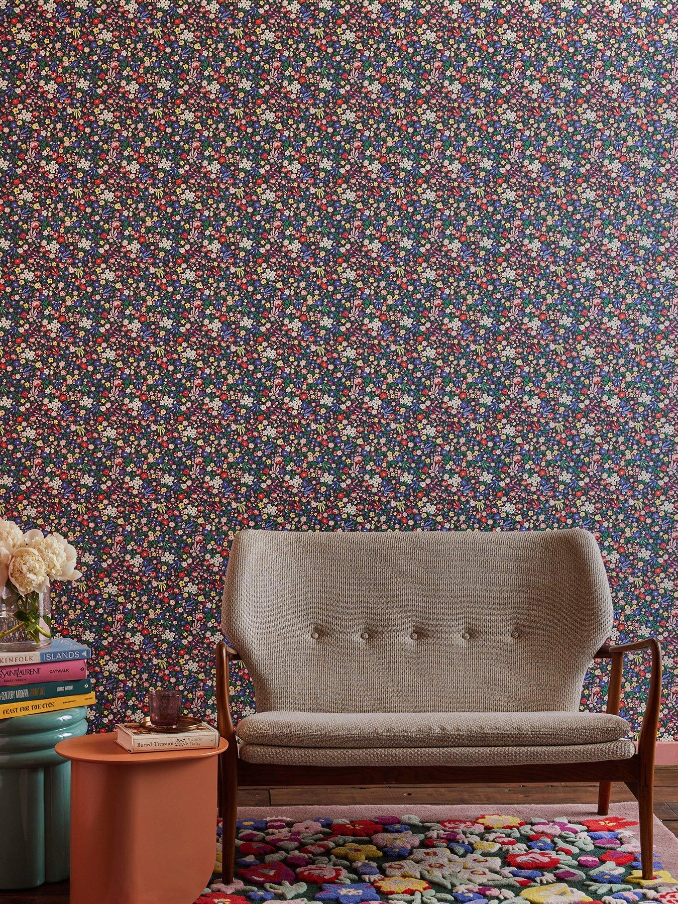 Product photograph of Cath Kidston Harmony Ditsy Night Wallpaper from very.co.uk