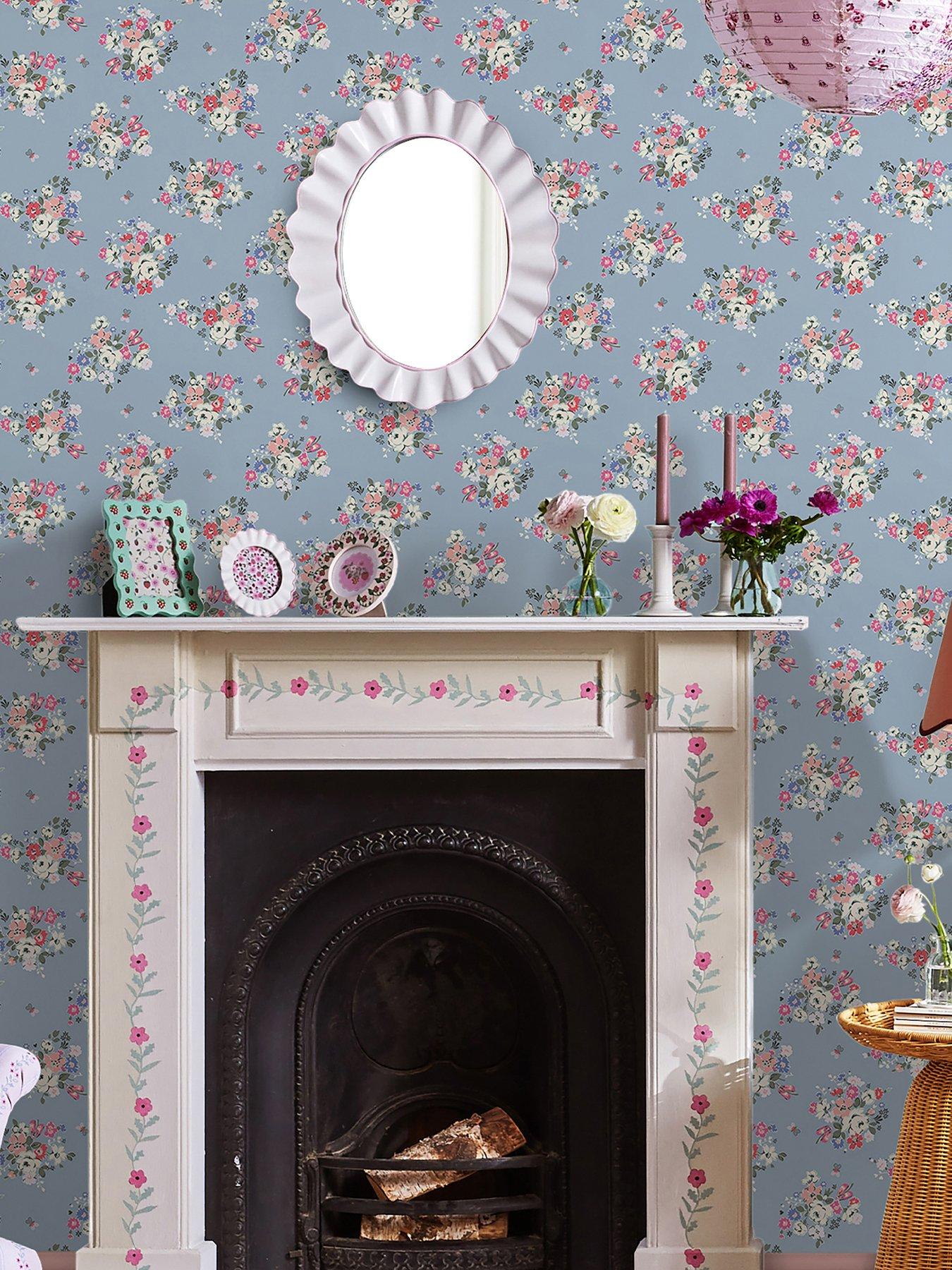 undefined Clifton Floral Blue Wallpaper