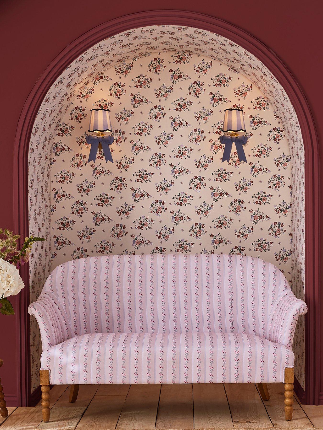 Product photograph of Cath Kidston Clifton Floral Cream Wallpaper from very.co.uk