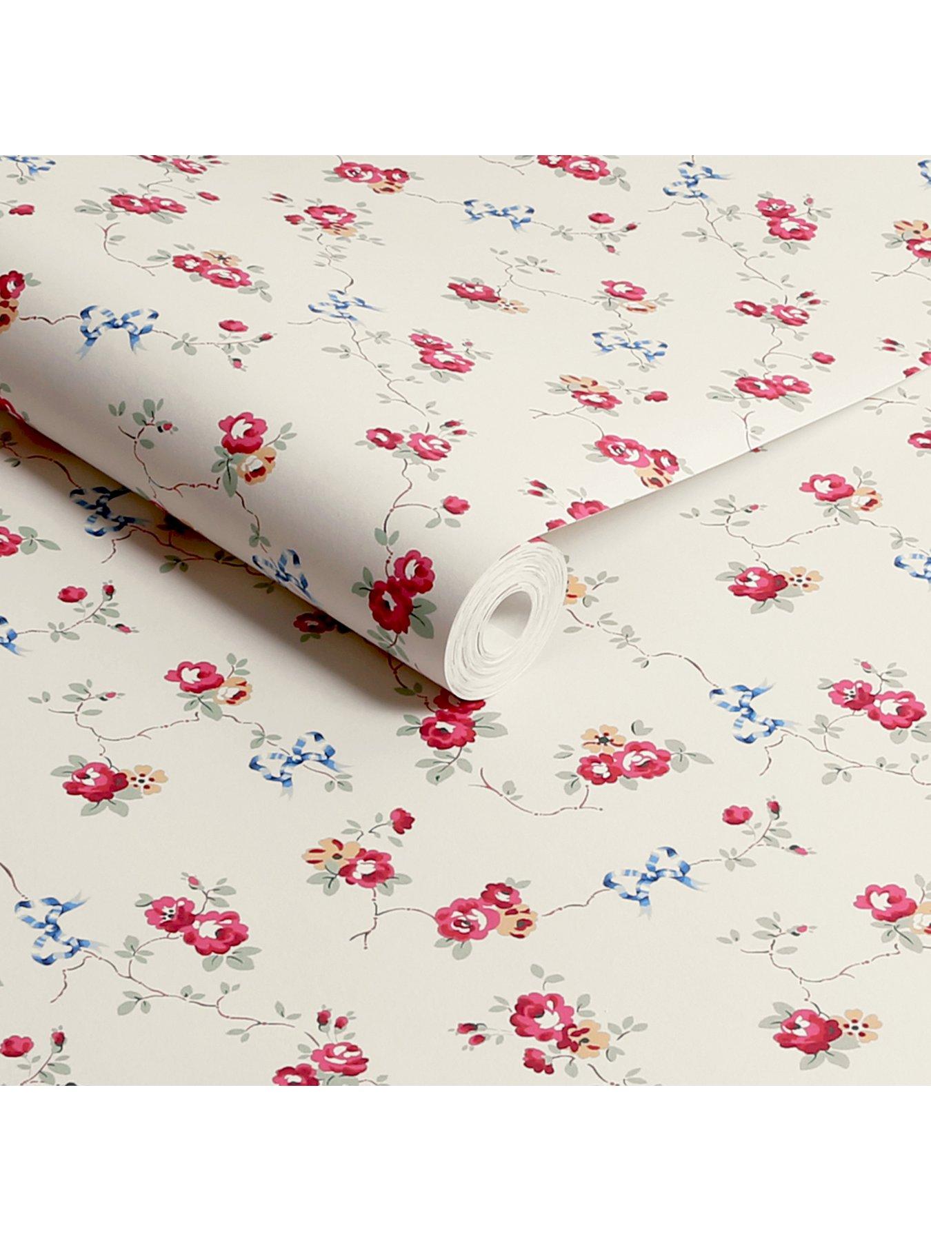 Image 3 of 4 of Cath Kidston Rose &amp; Bows Cream Wallpaper