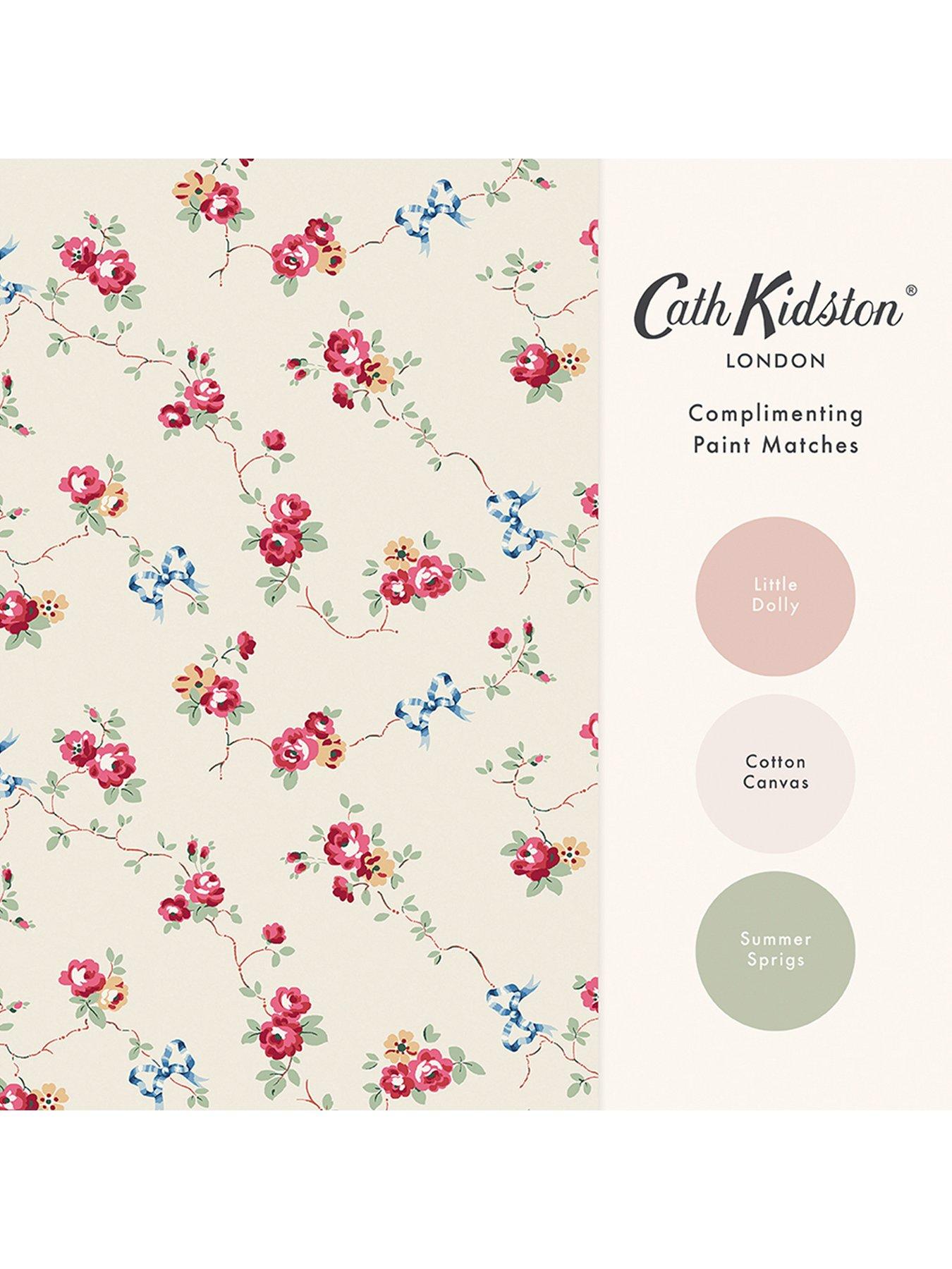 Image 4 of 4 of Cath Kidston Rose &amp; Bows Cream Wallpaper