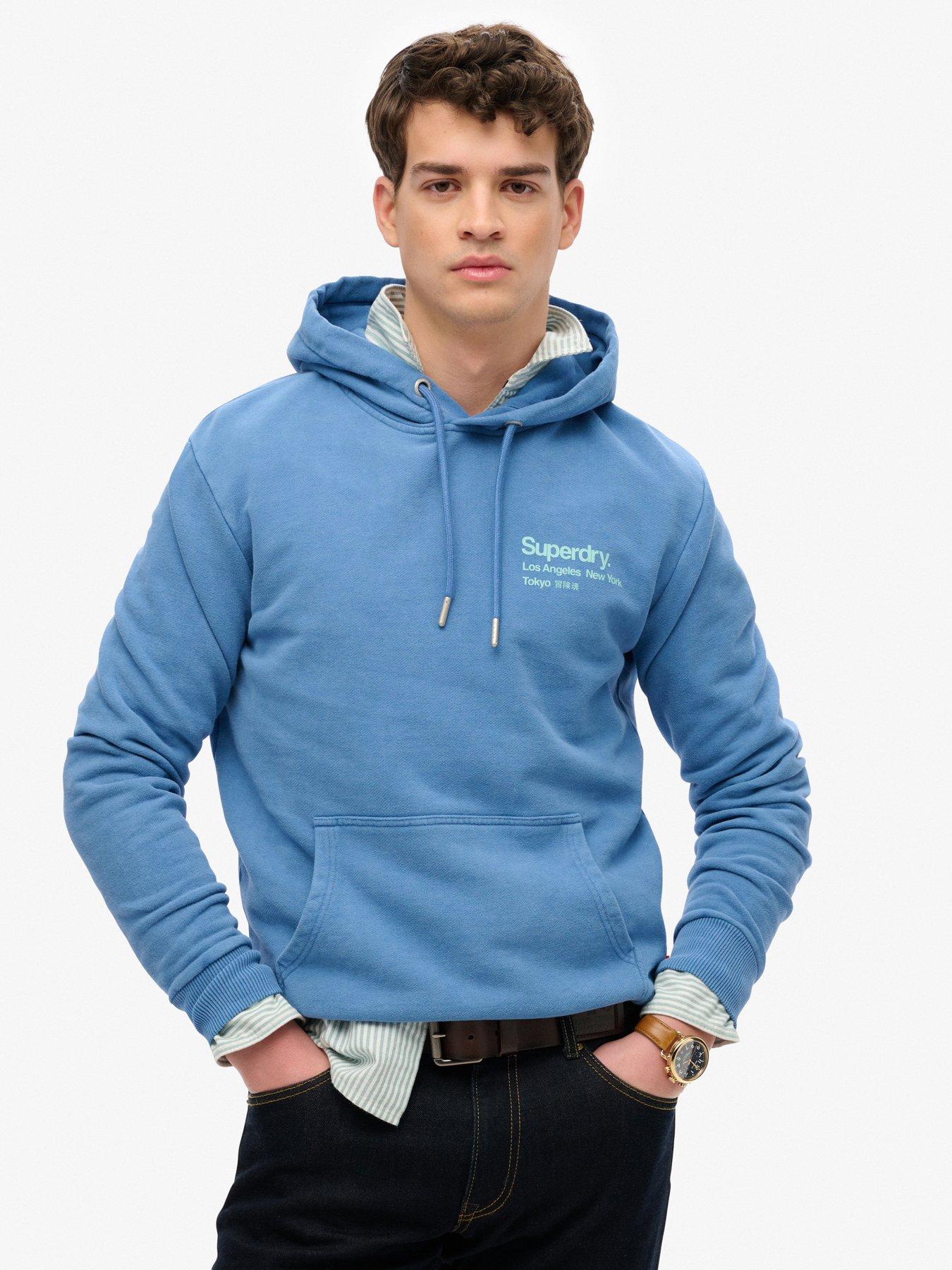 undefined Core Logo City Backhit Hoodie- Blue