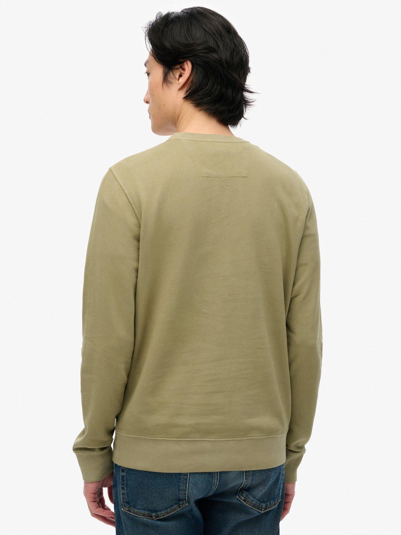 Image 2 of 6 of Superdry Classic Essential Crew Sweat Top- Light Khaki