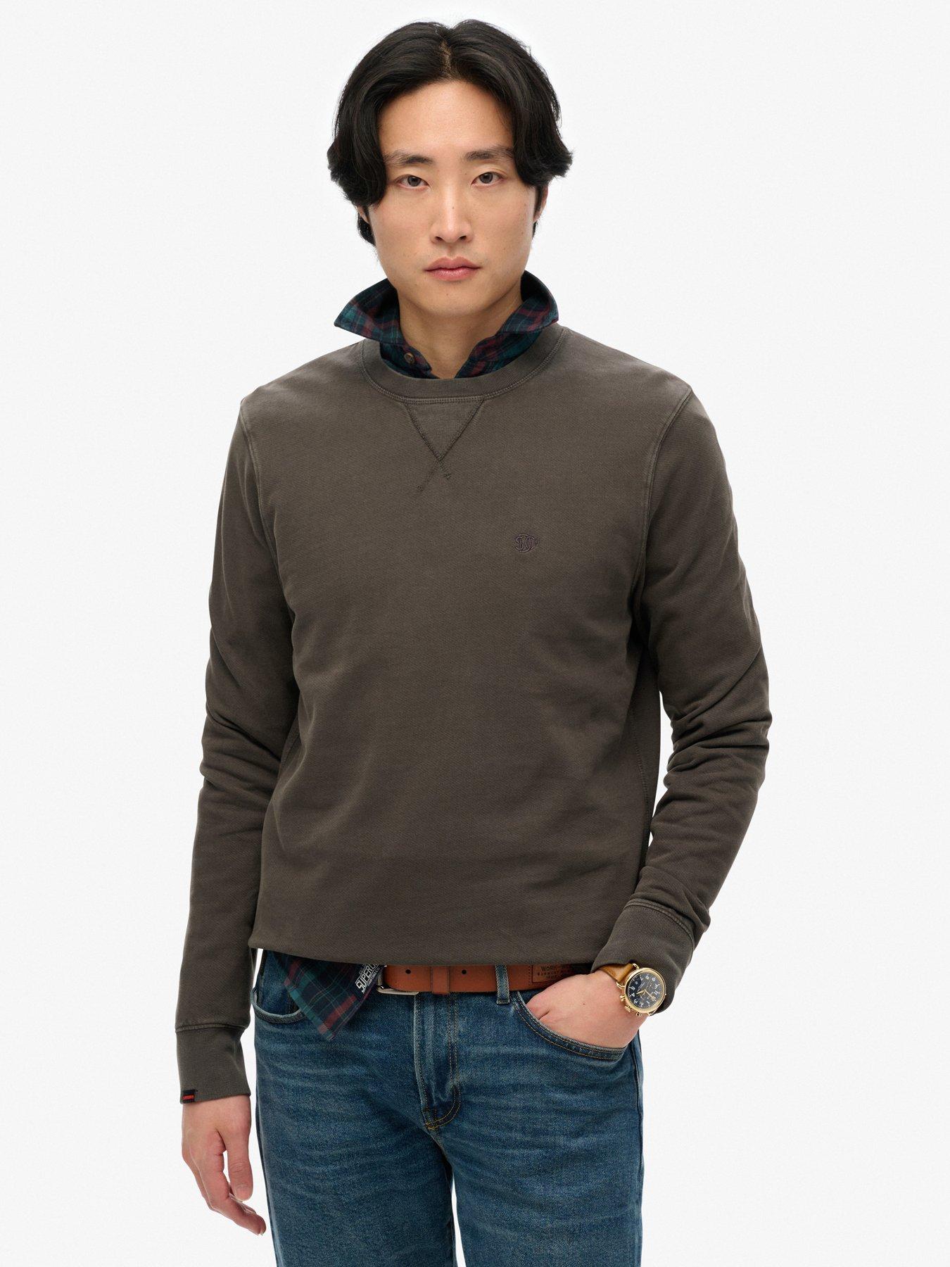 undefined Classic Essential Crew Sweat Top- Black