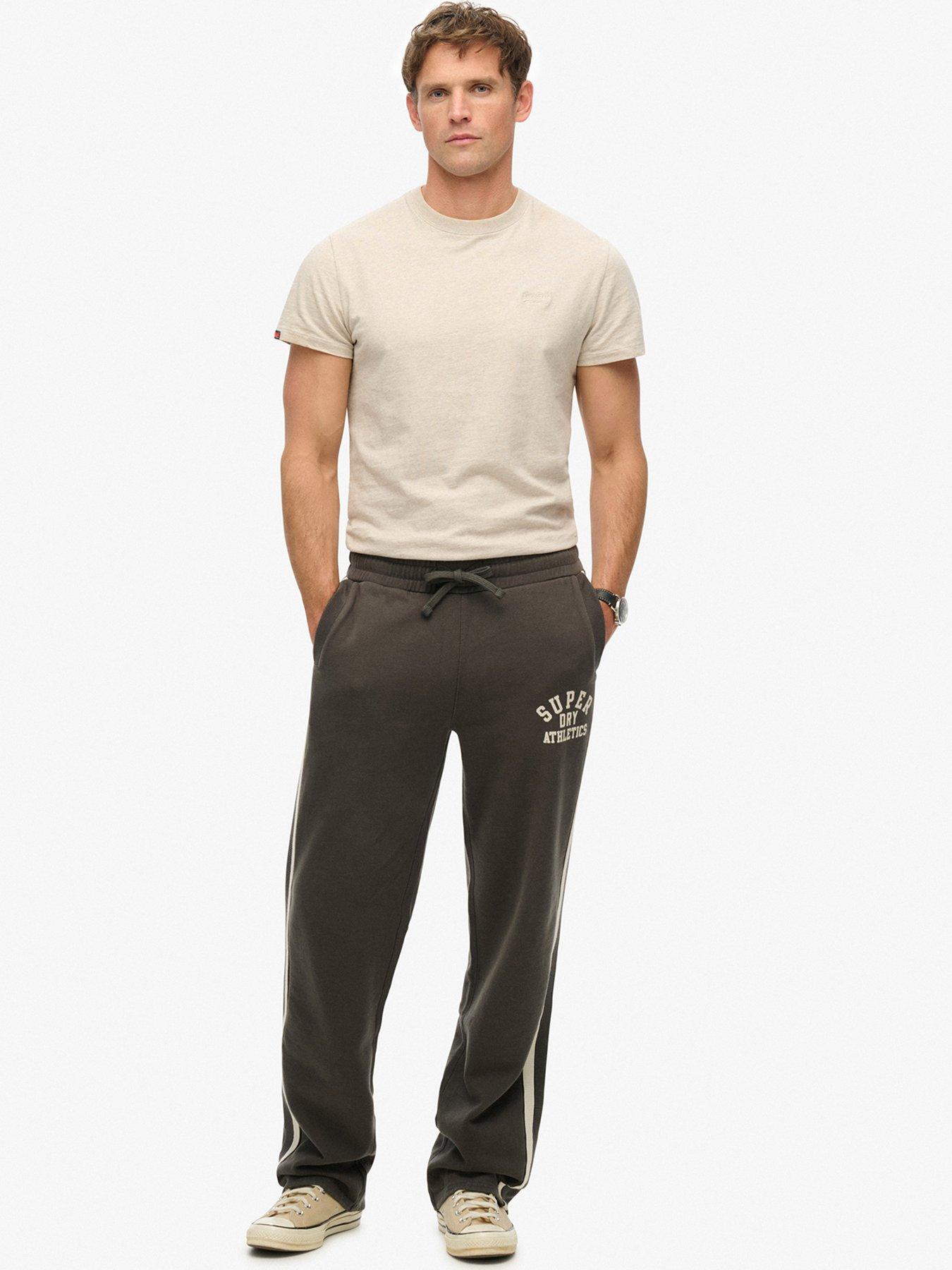 undefined Athletic Logo Straight Leg Joggers- Dark Grey