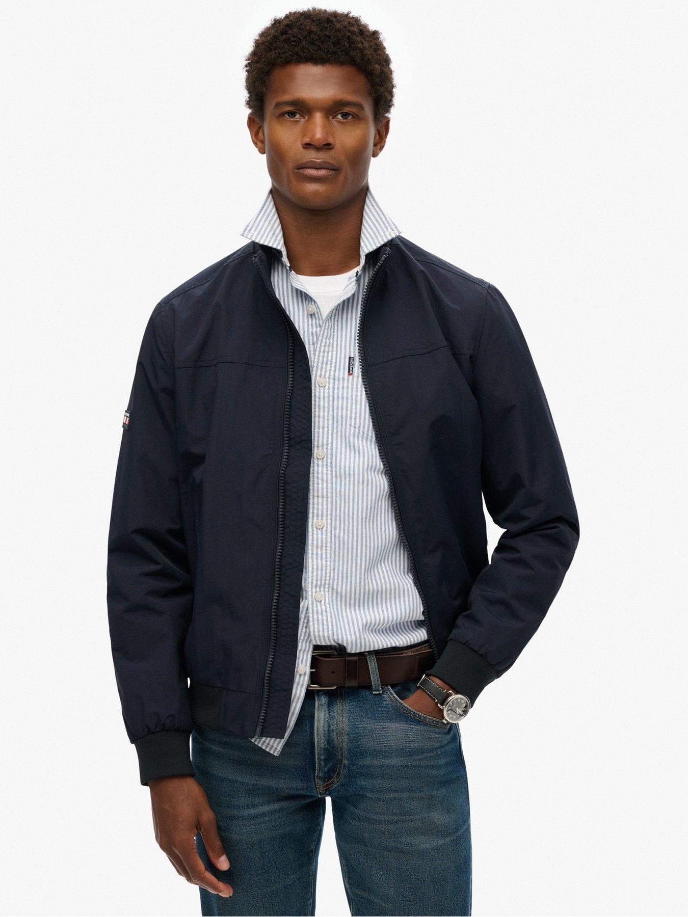 Superdry Nylon Harrington Jacket- Navy Very