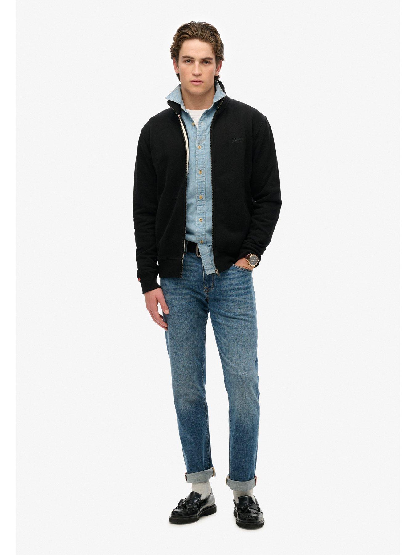 Image 3 of 4 of Superdry Essential Logo Zip Track Top-Black