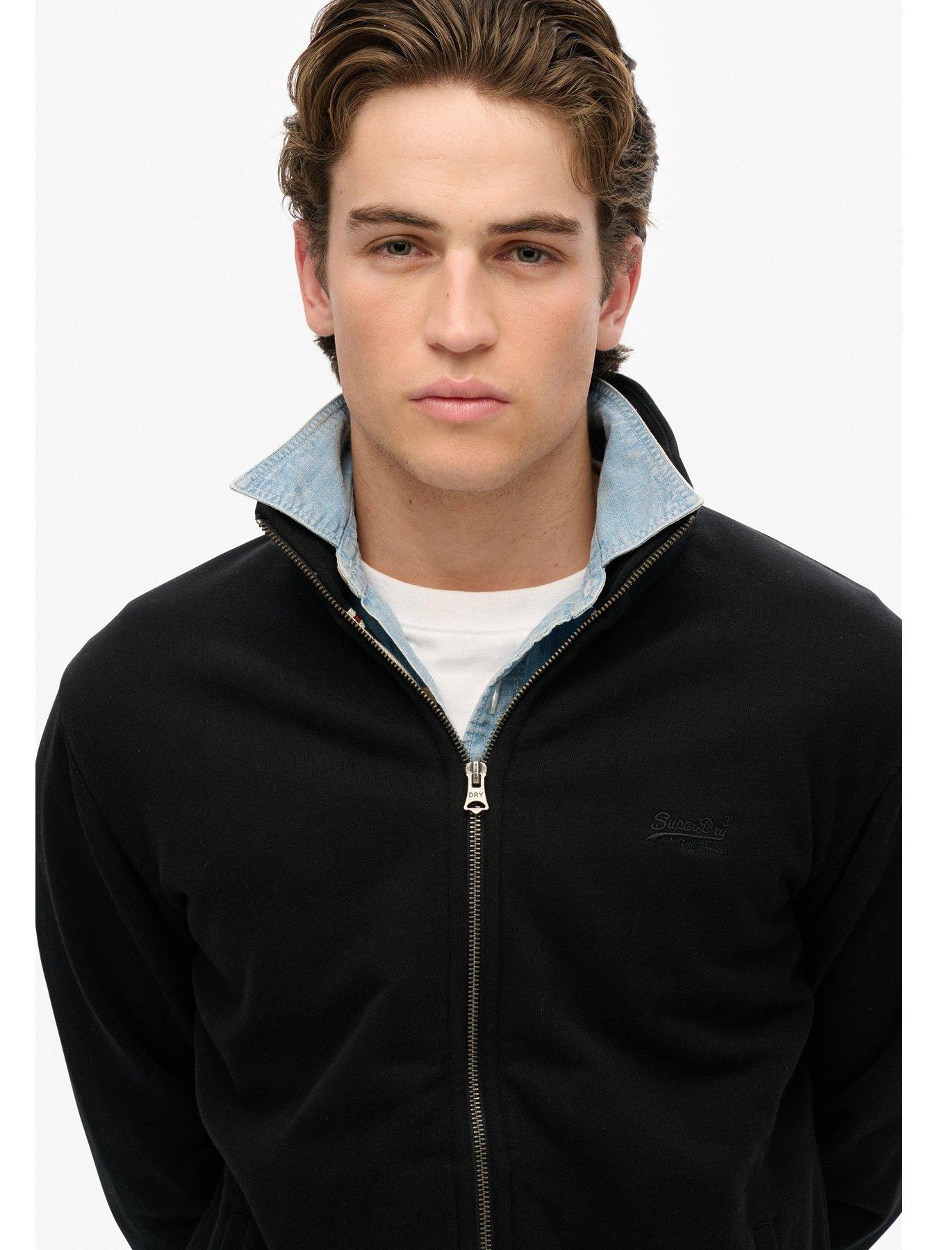 Image 4 of 4 of Superdry Essential Logo Zip Track Top-Black