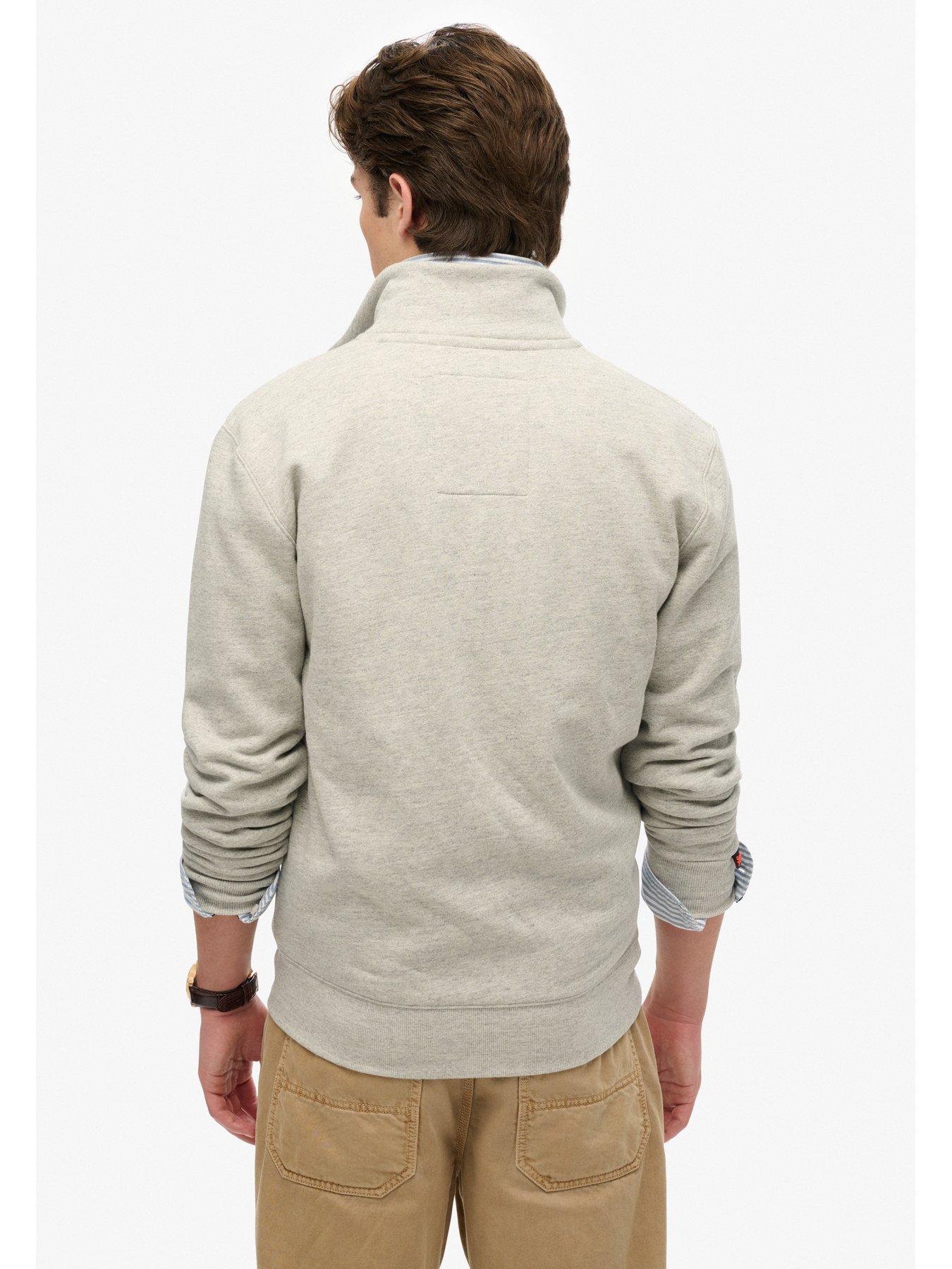 Image 2 of 5 of Superdry Essential Logo Zip Track Top-Light Grey