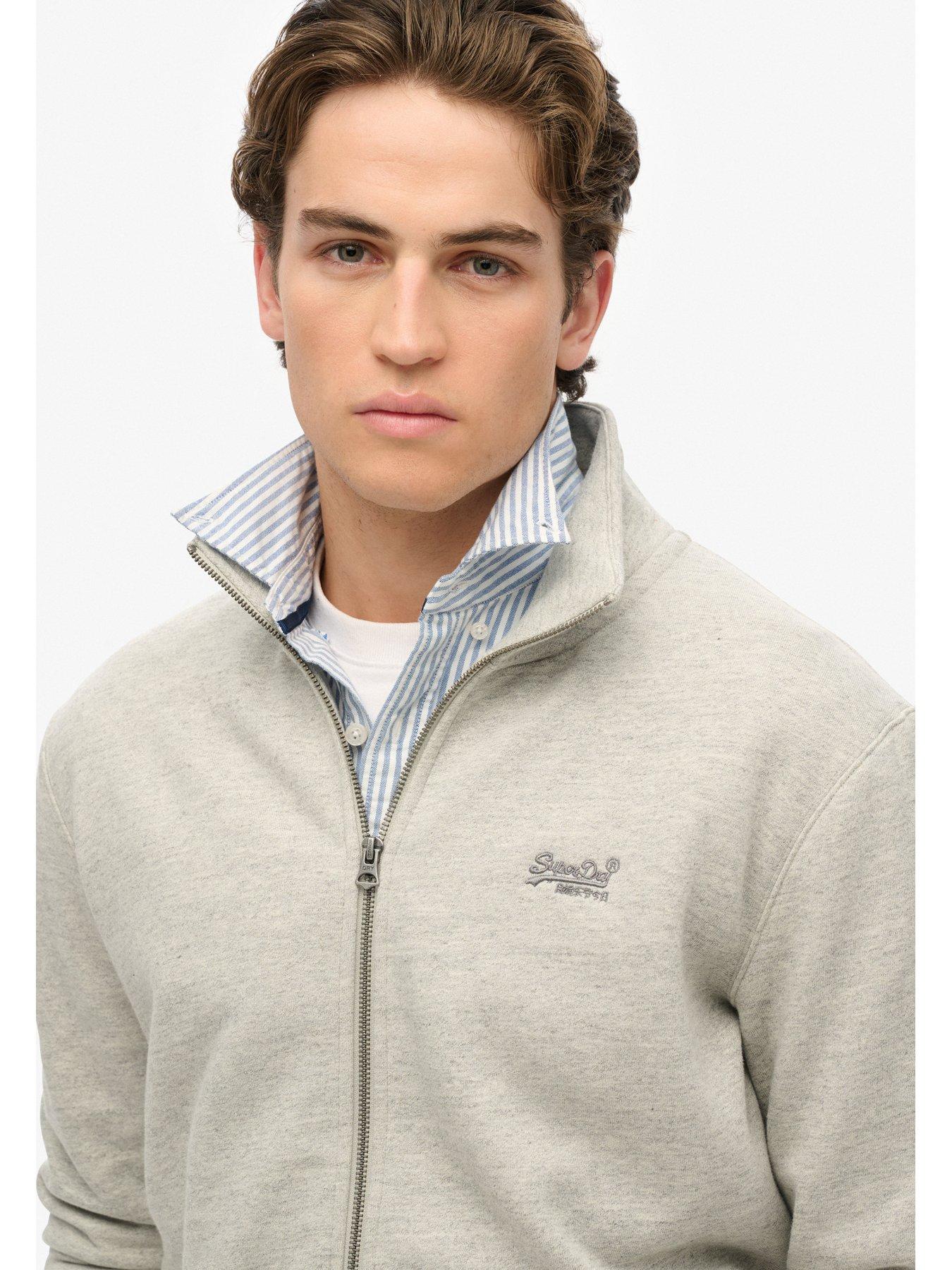 Image 5 of 5 of Superdry Essential Logo Zip Track Top-Light Grey