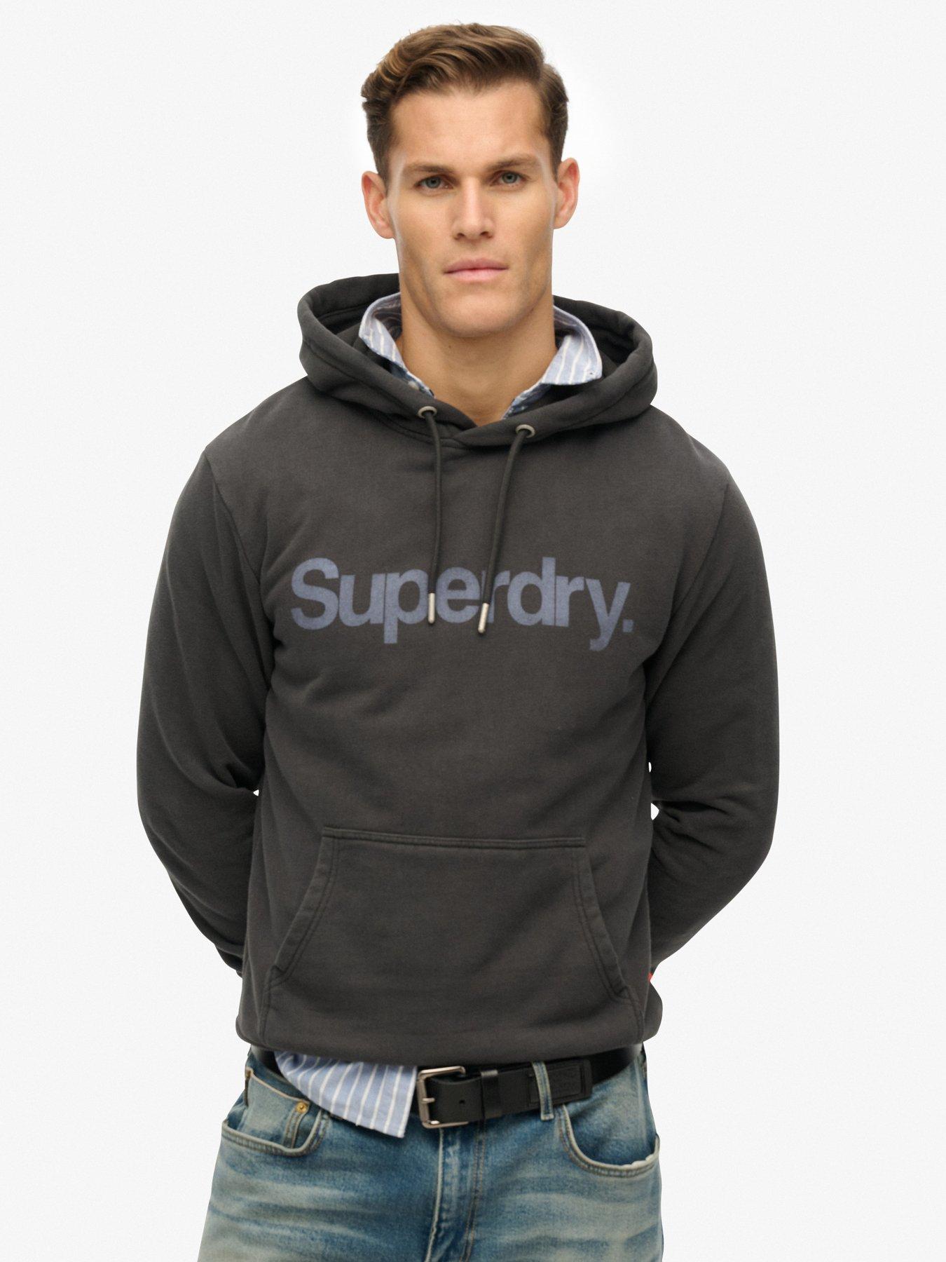 undefined Core Logo City Backhit Hoodie-Dark Grey
