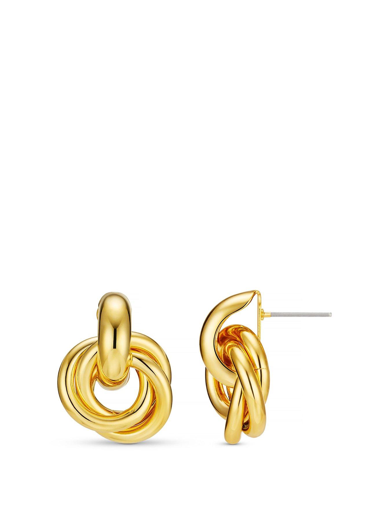 Product photograph of Orelia Statement Interlocking Earrings from very.co.uk