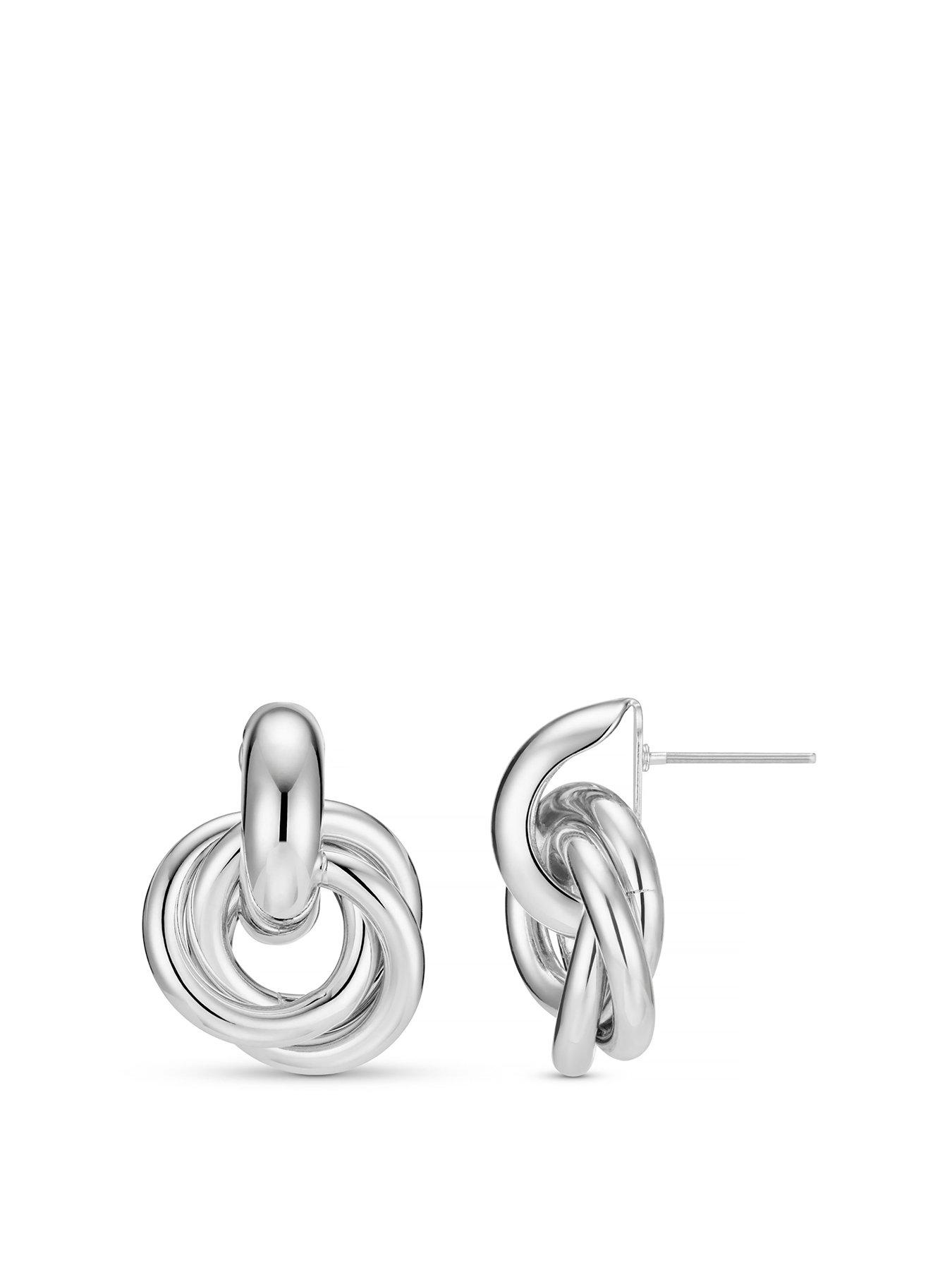 Orelia Statement Interlocking Earrings