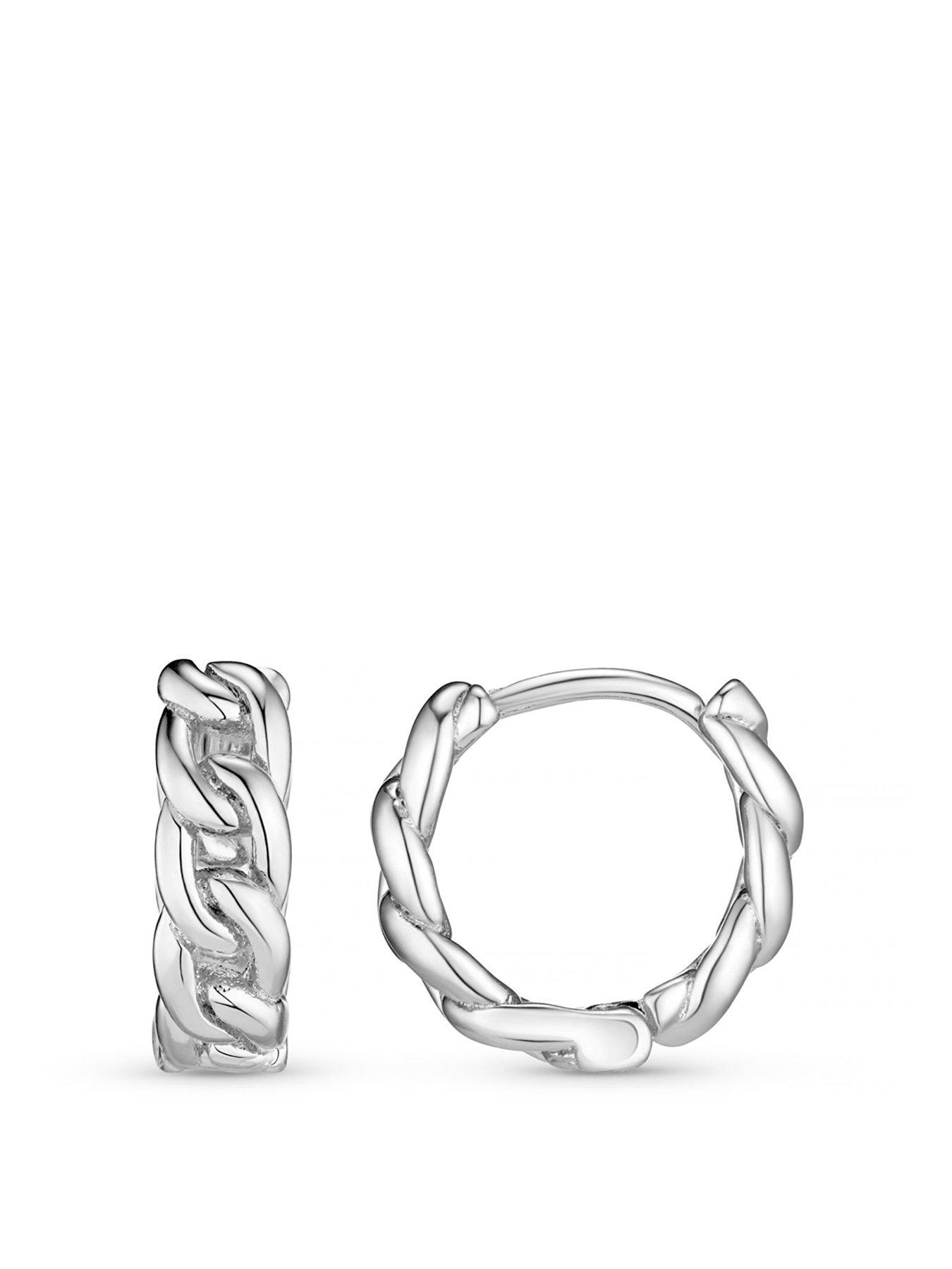 Orelia Mini Chain Huggie Hoop Earrings