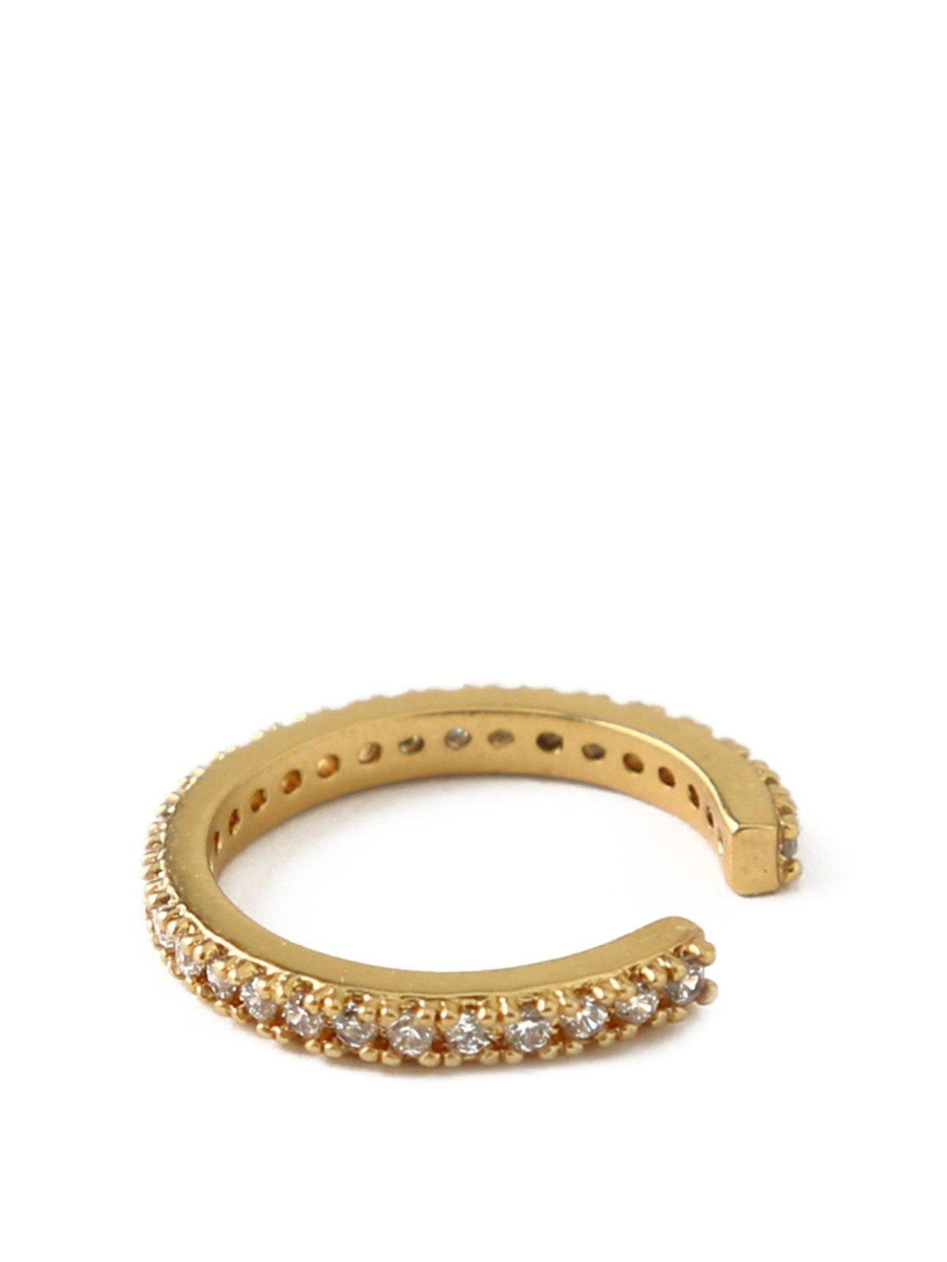 Orelia Fine Pave Single Ear Cuff