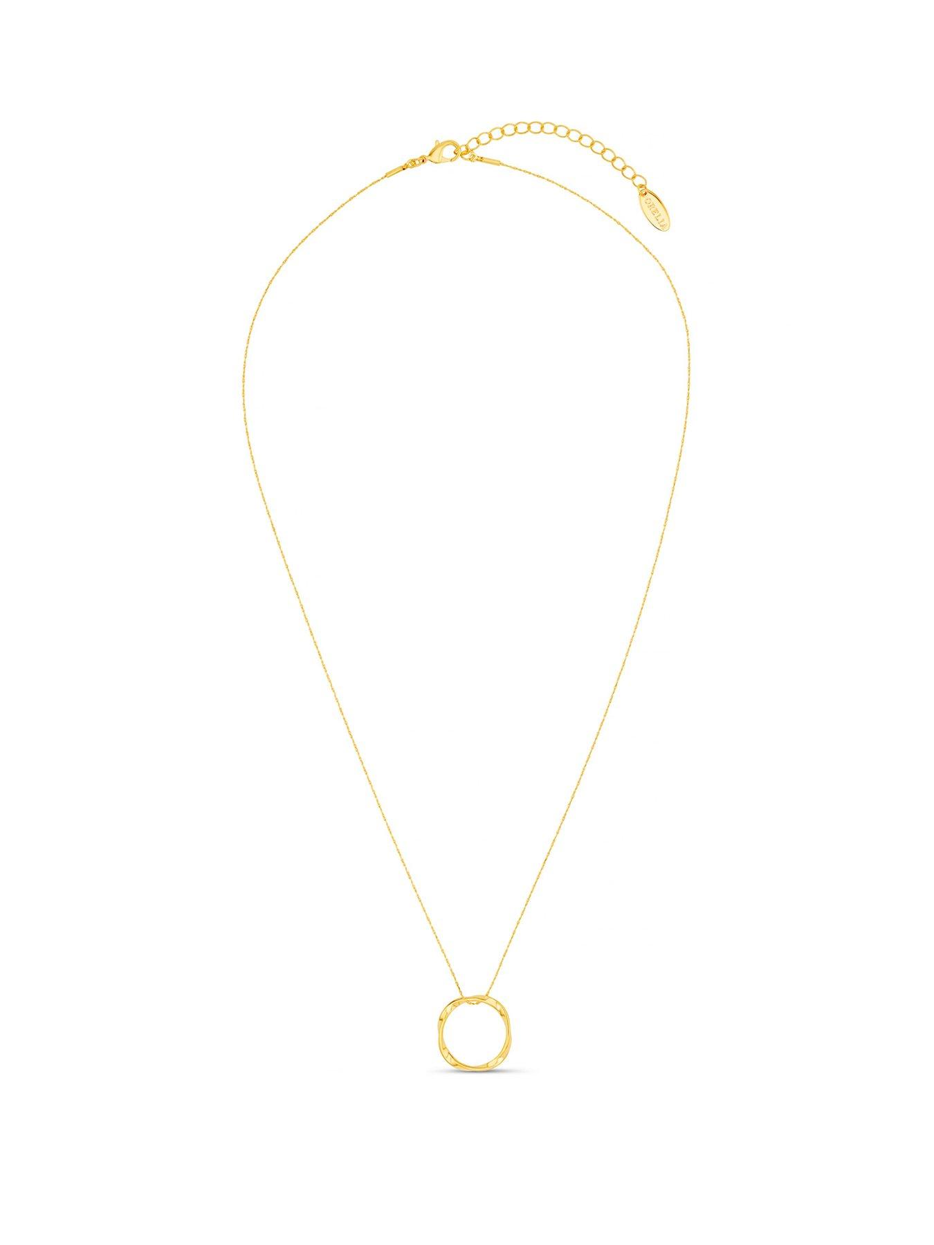 Orelia Open Circle Mid Length Necklace