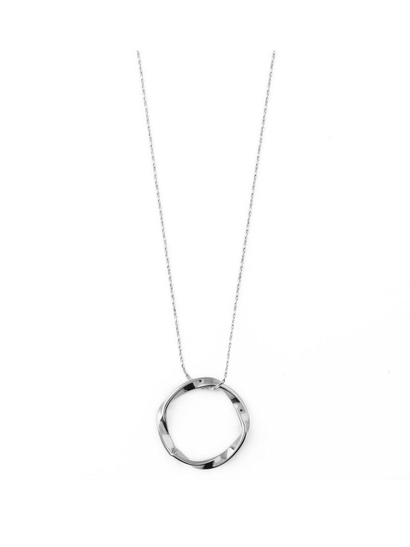 Product photograph of Orelia Open Circle Mid Length Necklace from very.co.uk