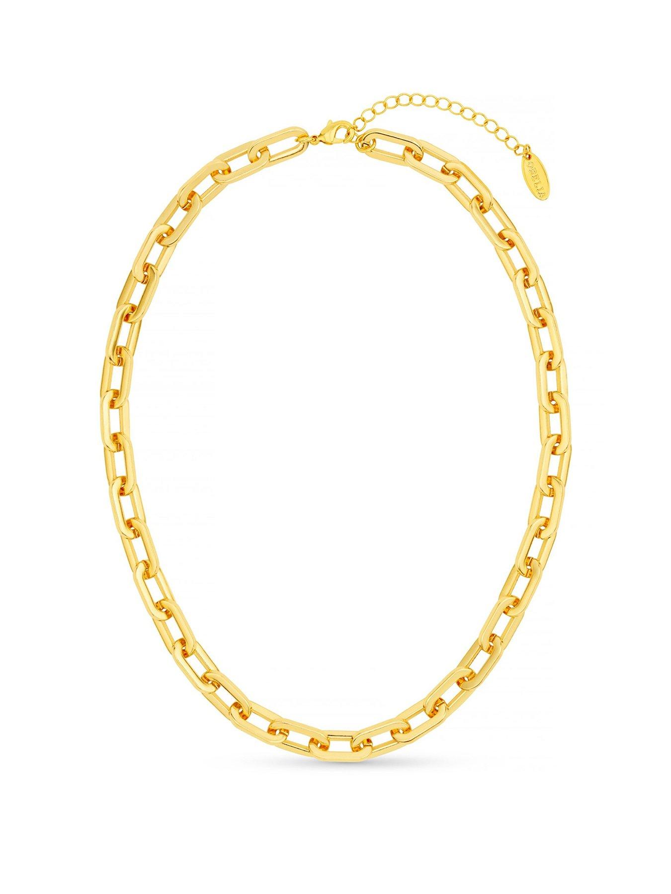 Product photograph of Orelia Large Link Chain Necklace from very.co.uk