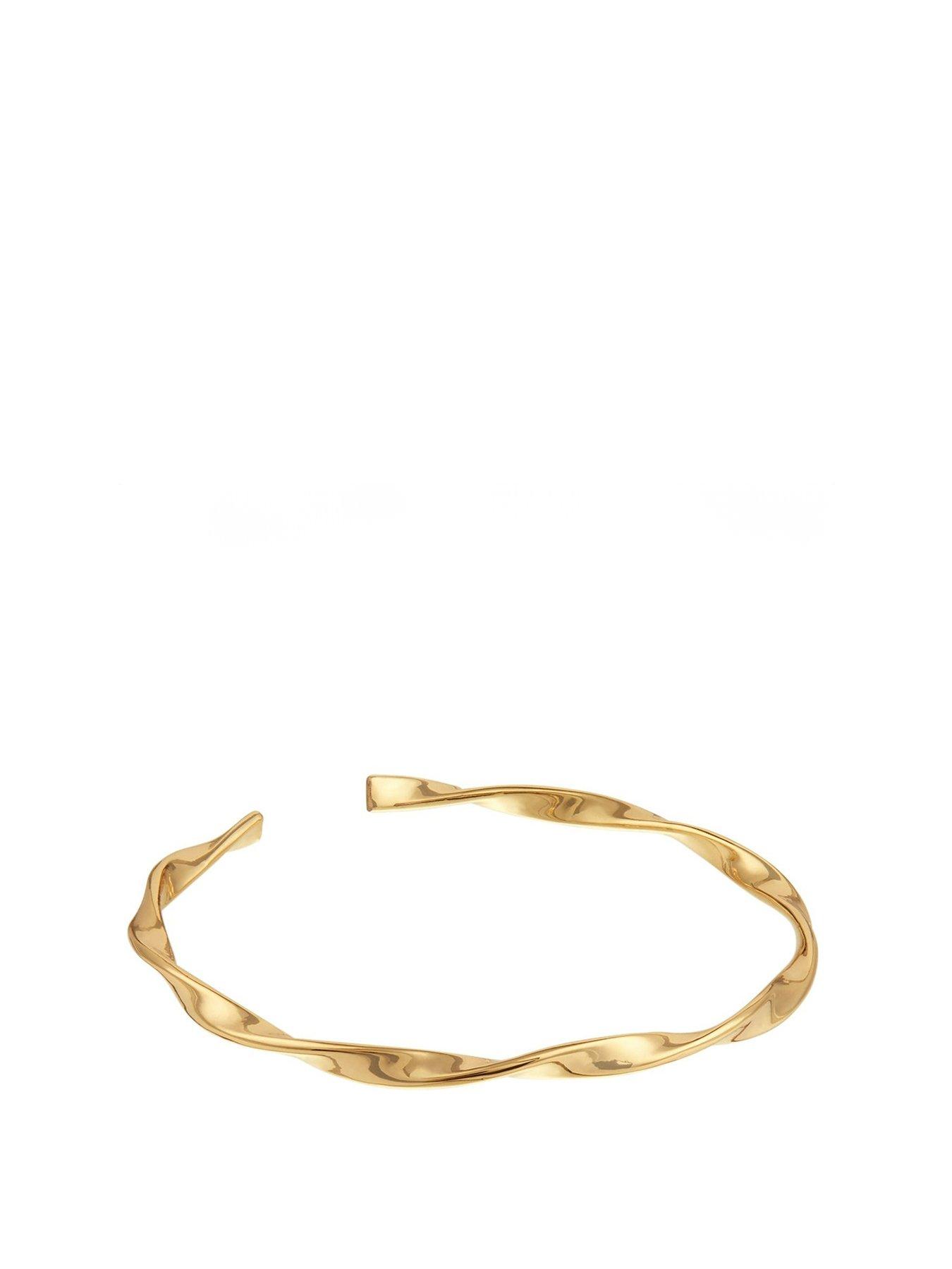 Product photograph of Orelia Ribbon Twist Bangle from very.co.uk