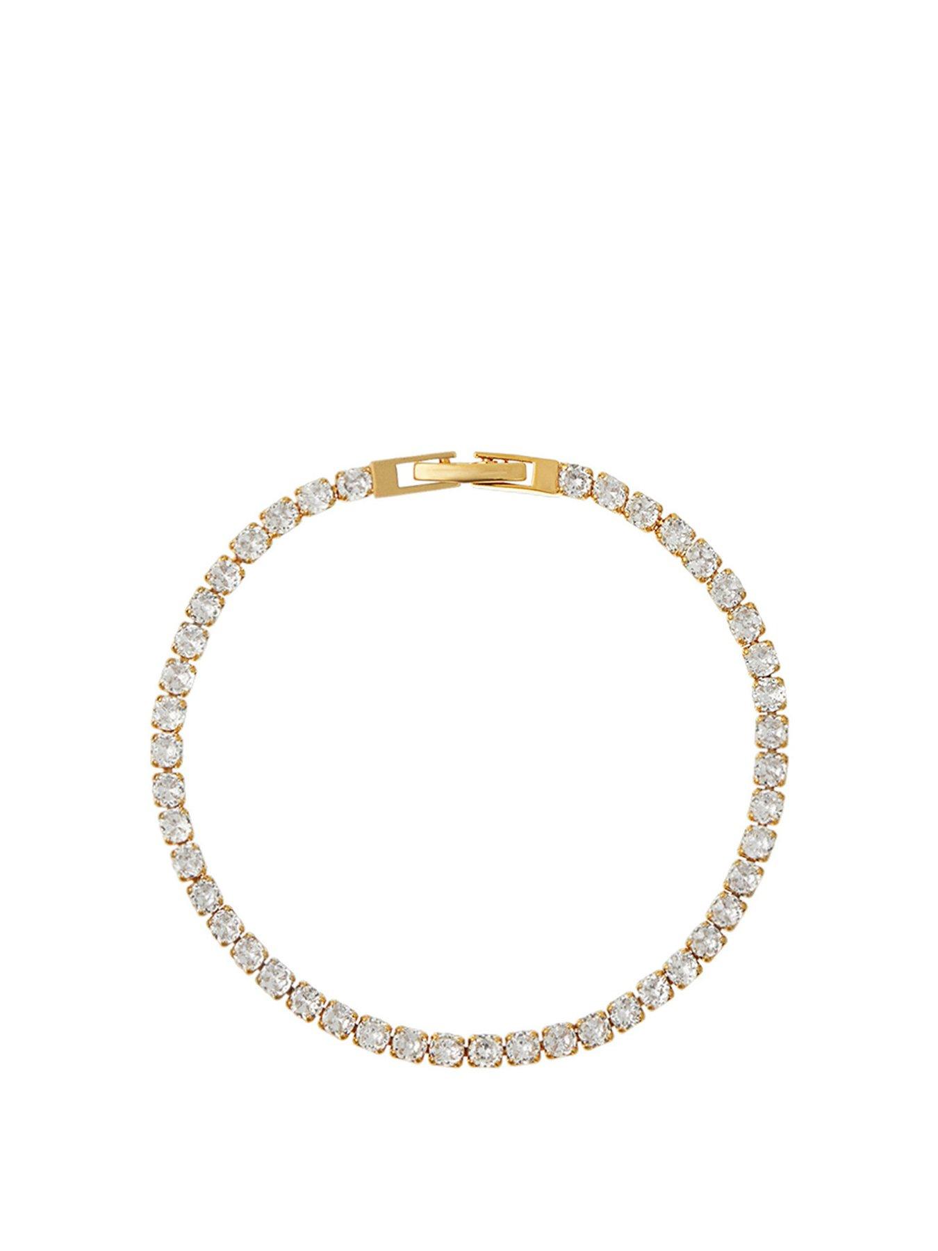 Product photograph of Orelia Crystal Tennis Bracelet from very.co.uk