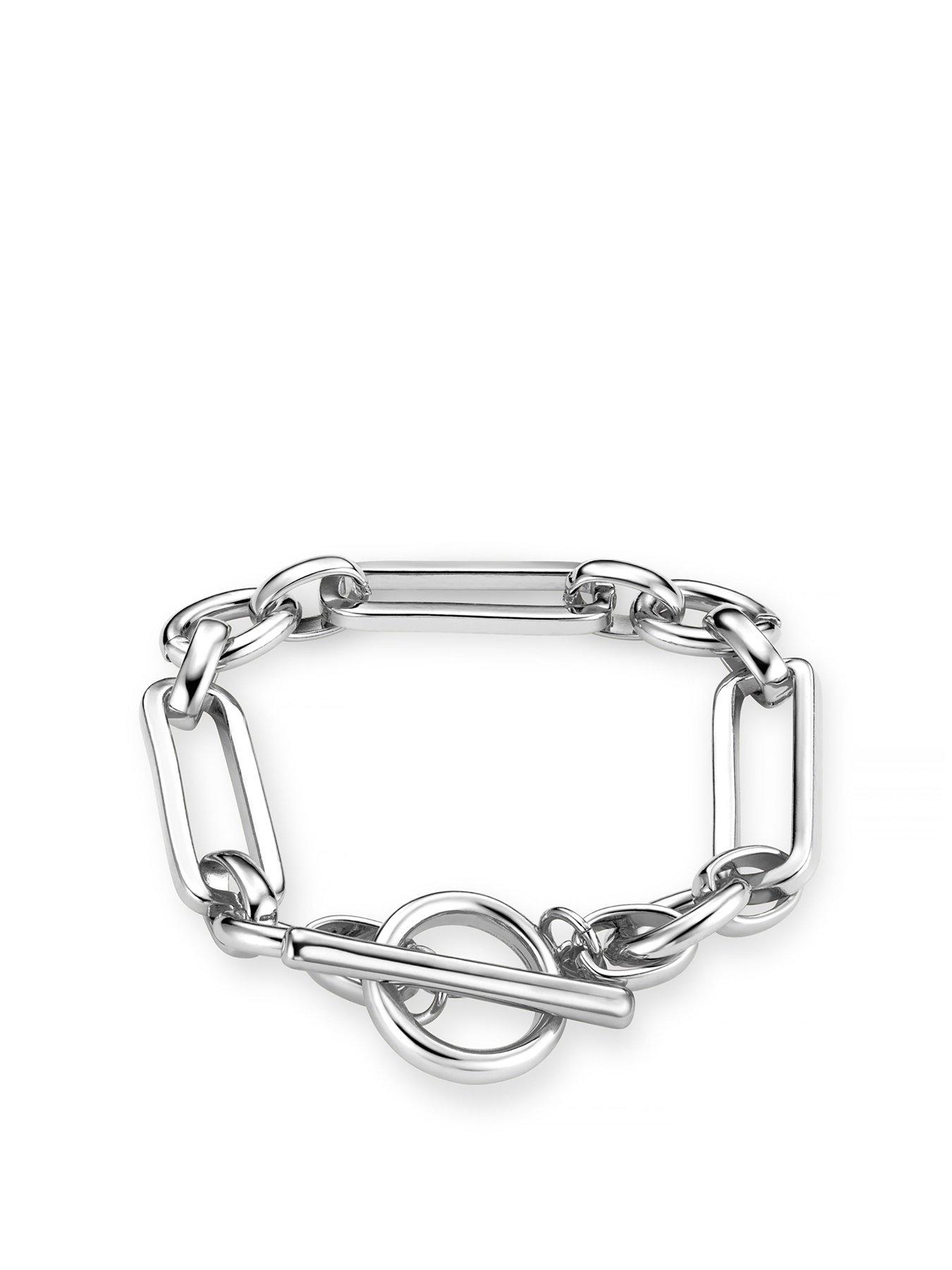 Image 1 of 2 of Orelia Rectangular Link T-Bar Bracelet