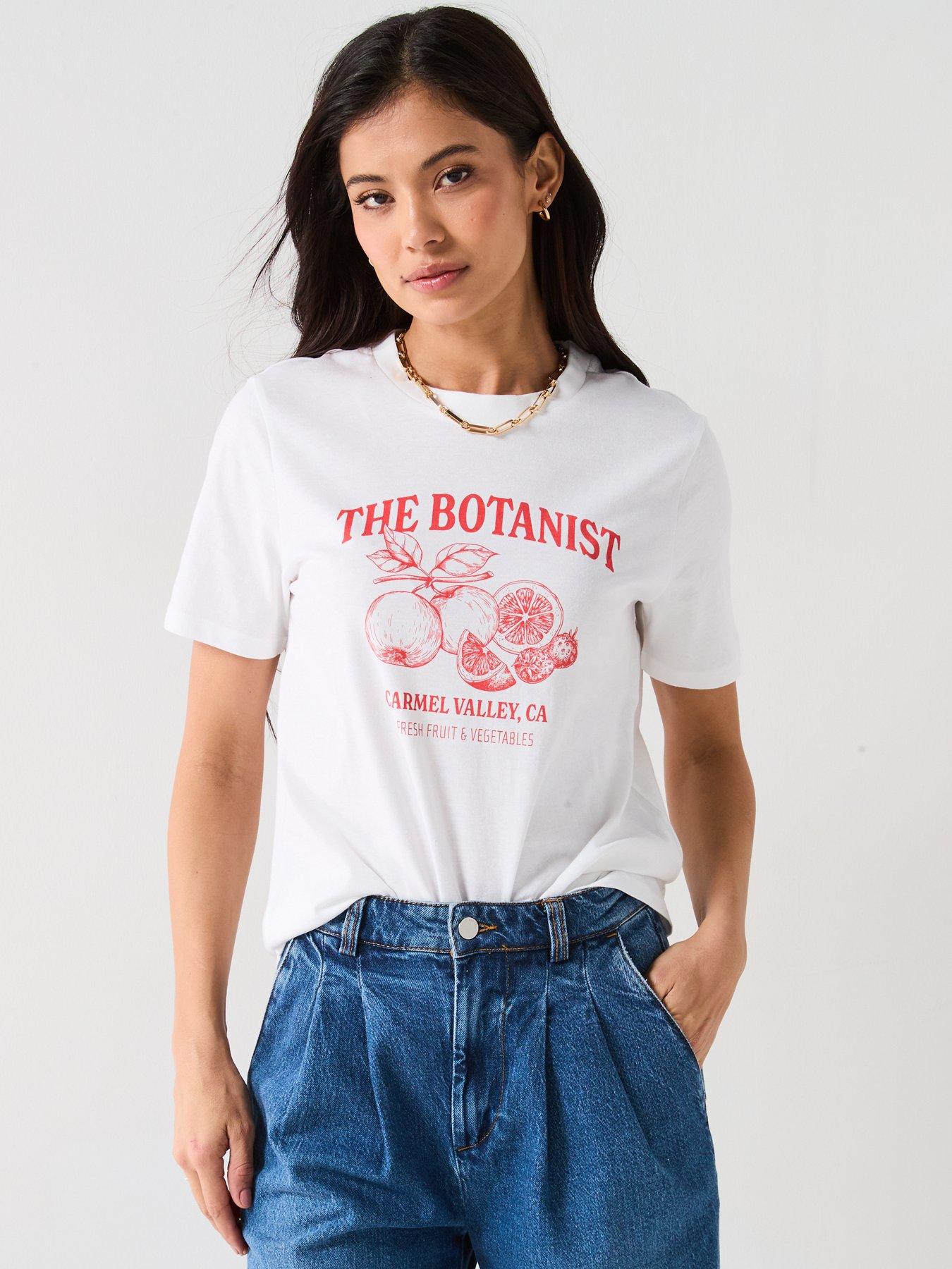 Image 4 of 5 of PIECES The Botanist Graphic T-Shirt - White