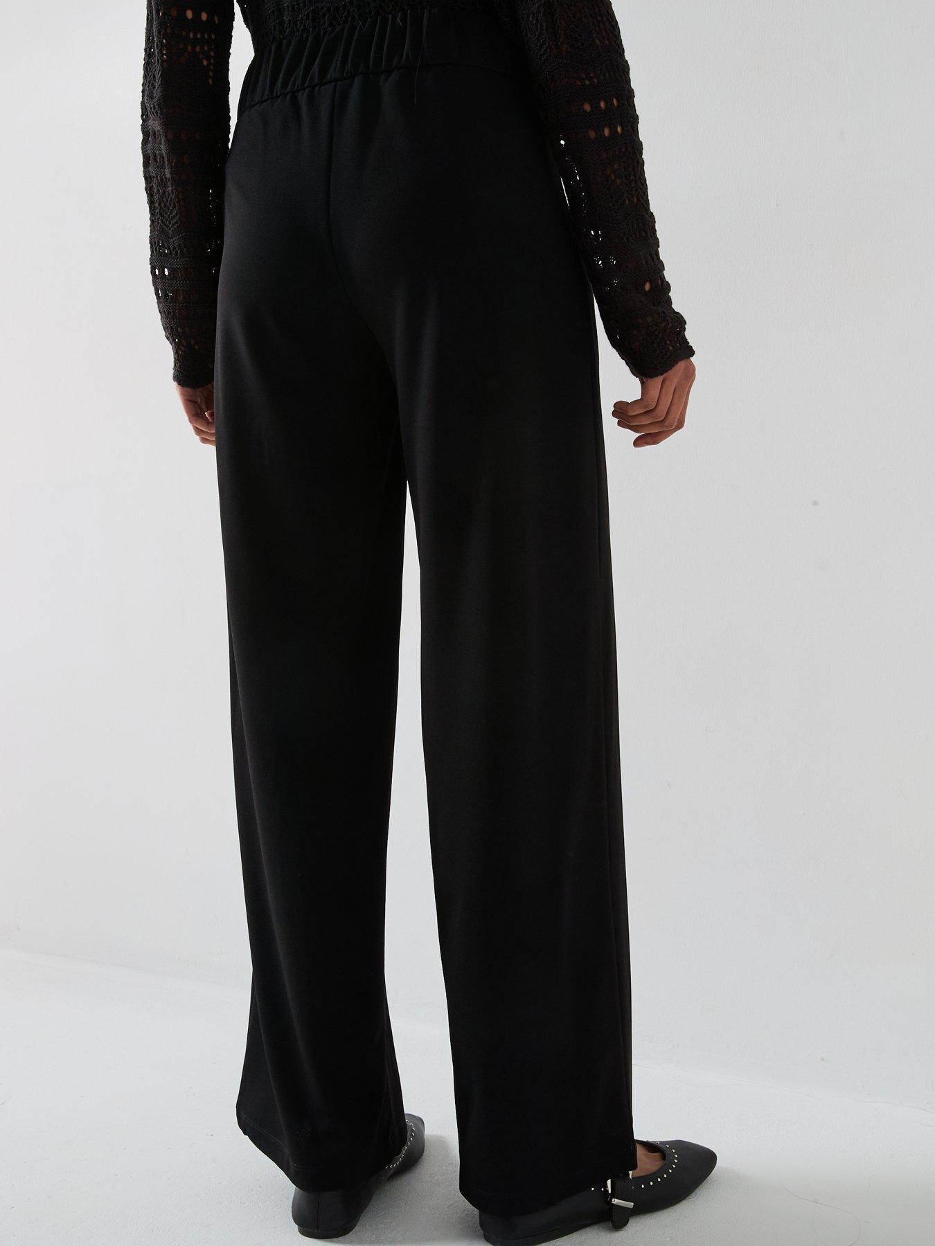 Image 2 of 6 of JDY Louisville Catia Wide Leg Jersey Pant - Black