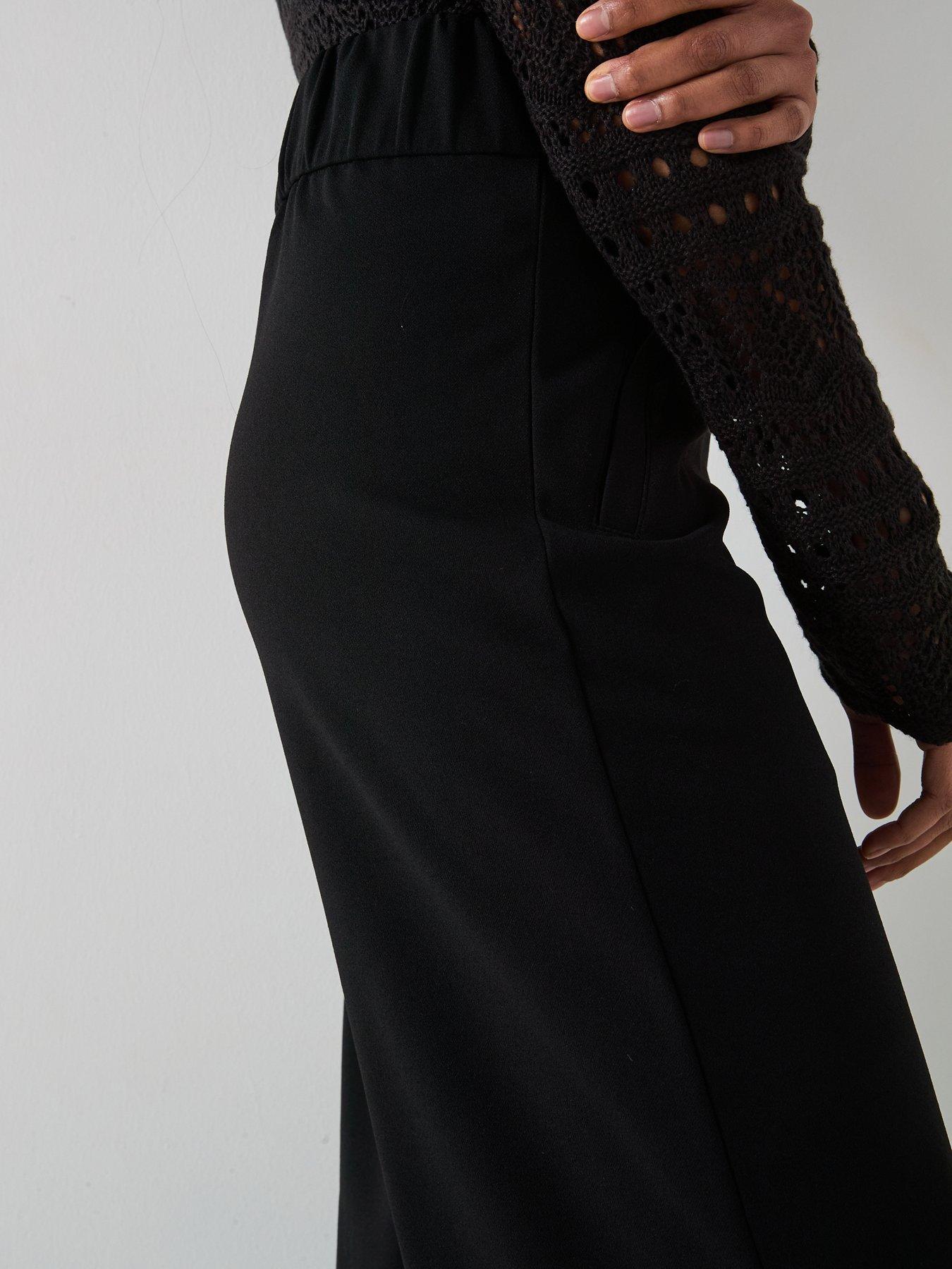Image 6 of 6 of JDY Louisville Catia Wide Leg Jersey Pant - Black